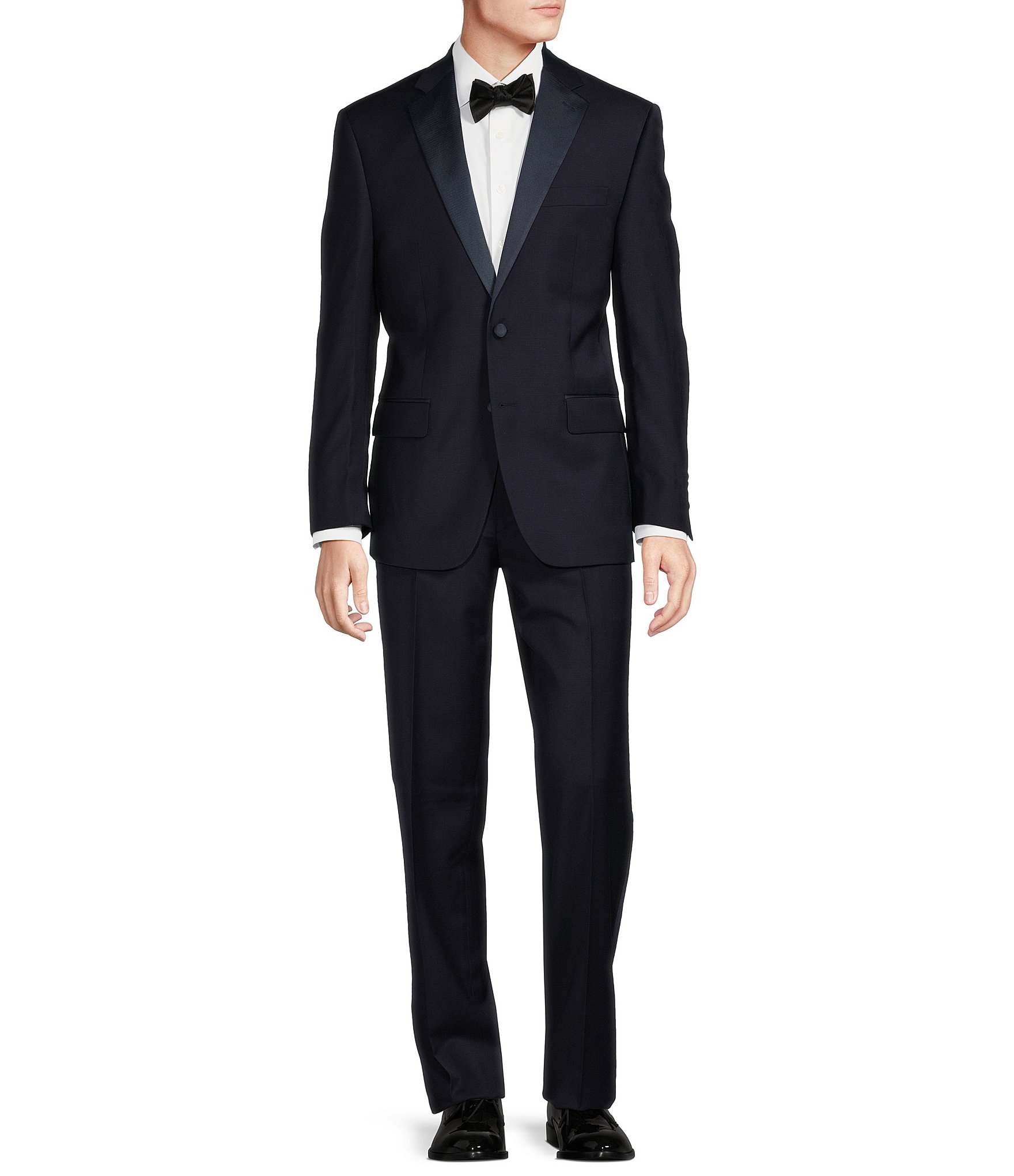 Hickey Freeman Classic Fit Flat Front Solid 2-Piece Tuxedo Suit | Dillard's