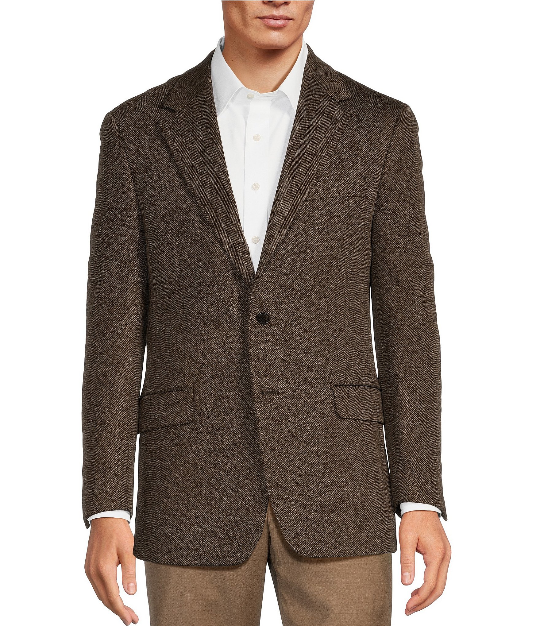 Hickey Freeman Classic Fit Herringbone Pattern Sport Coat | Dillard's