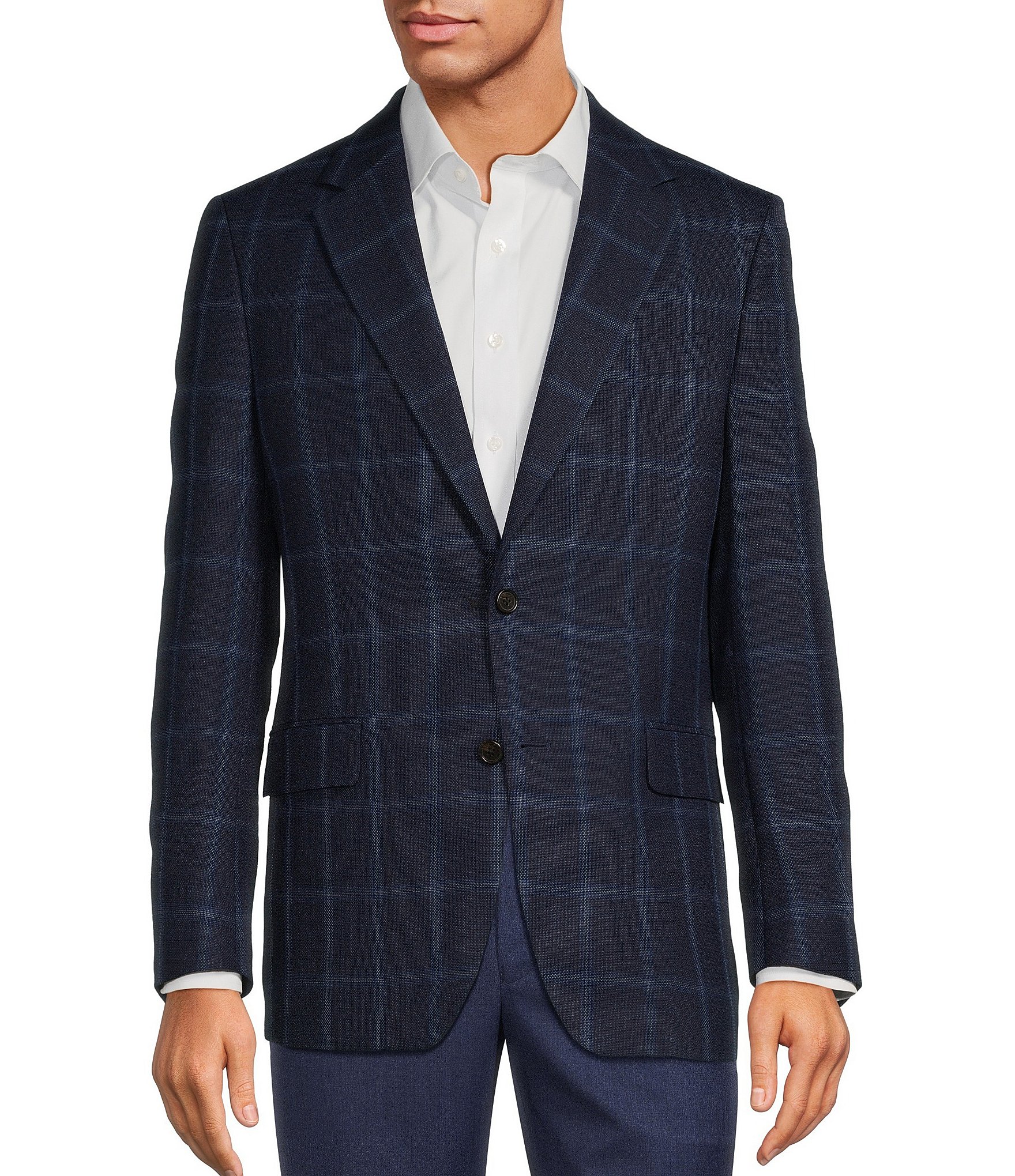 Hickey Freeman Classic Fit Window Pattern Sport Coat