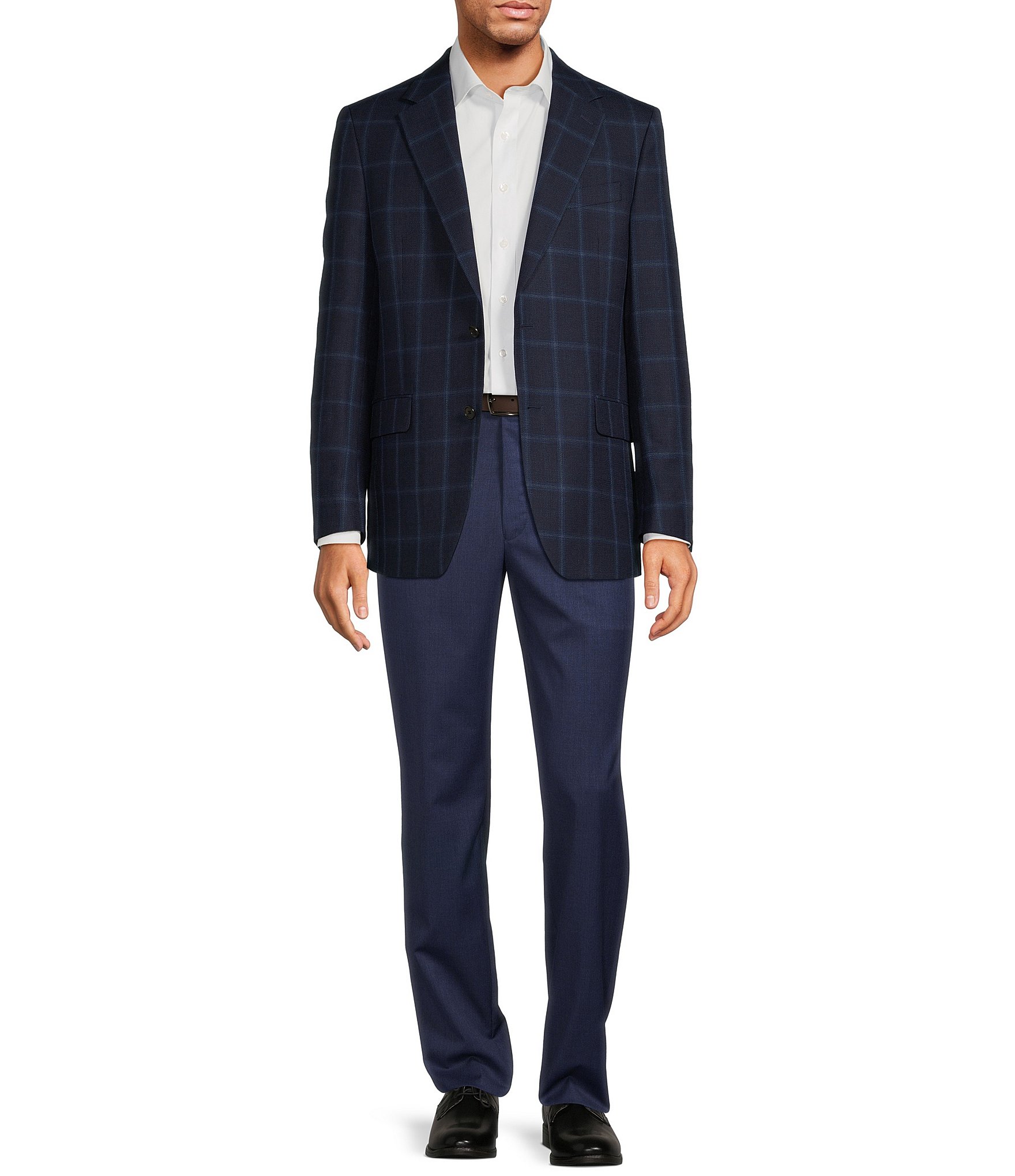 Hickey Freeman Classic Fit Window Pattern Sport Coat