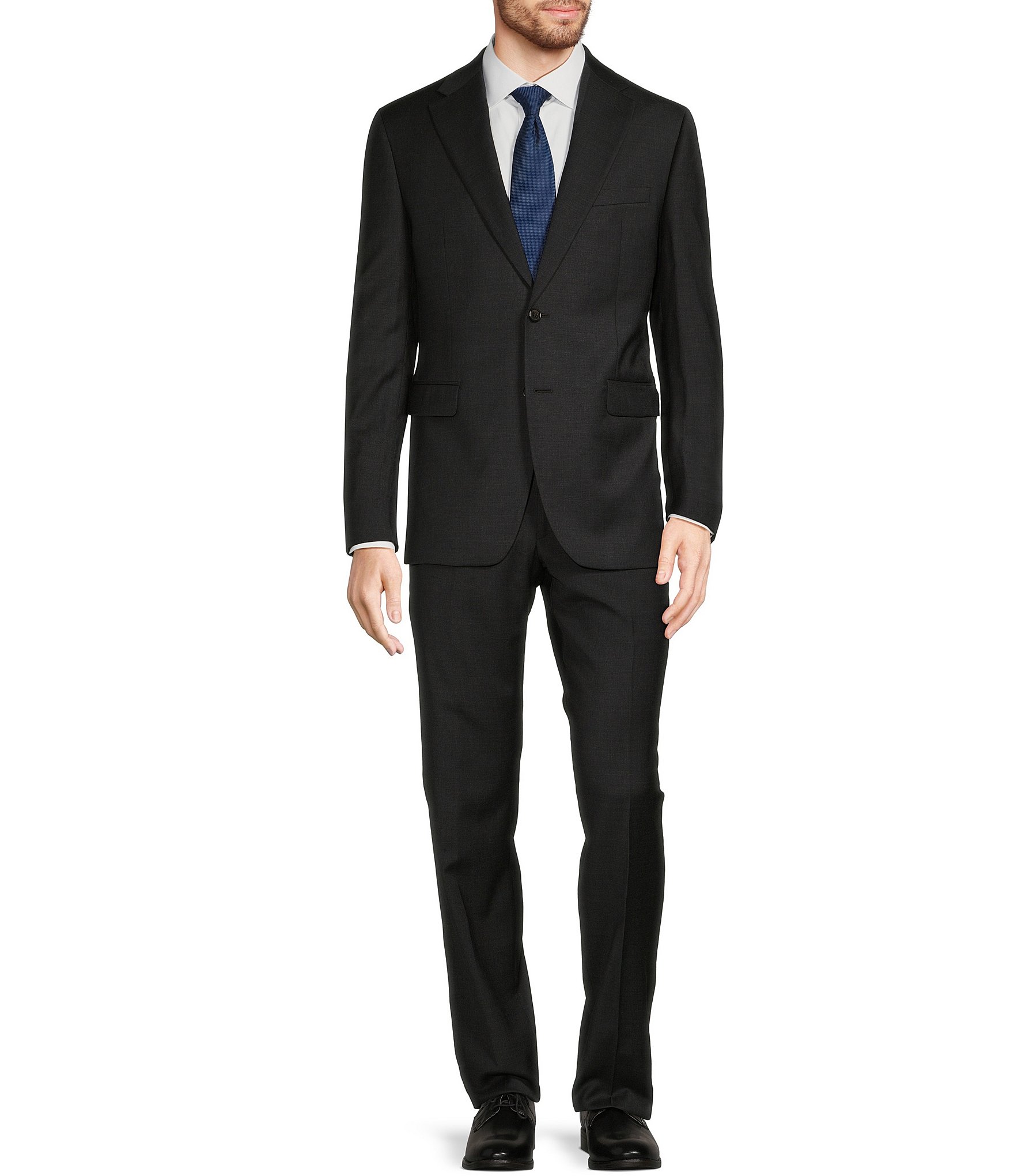 Hickey Freeman Modern Fit Flat Front Solid 2-Piece Suit | Dillard's