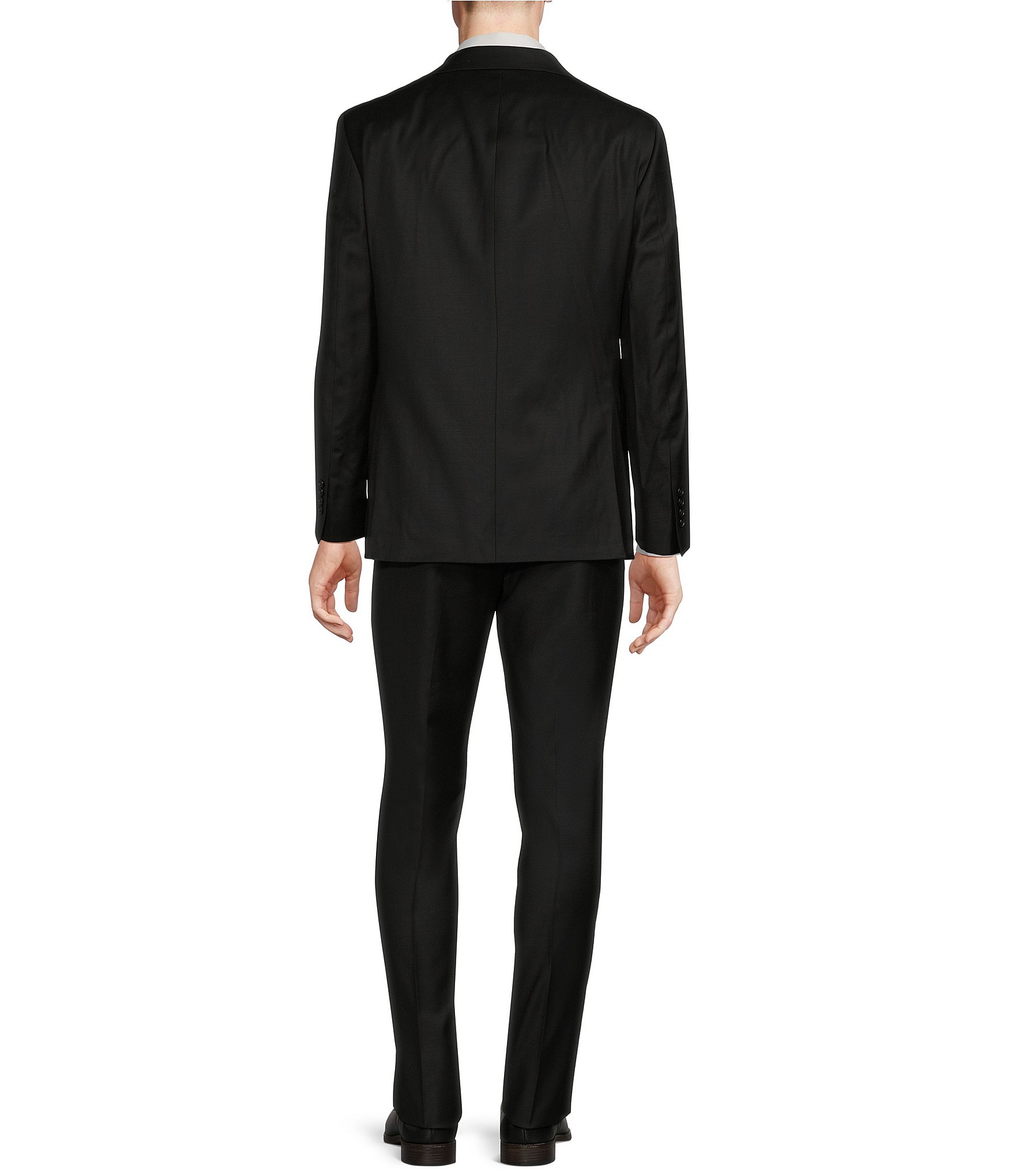 Hickey Freeman Modern Fit Flat Front Solid 2-Piece Suit