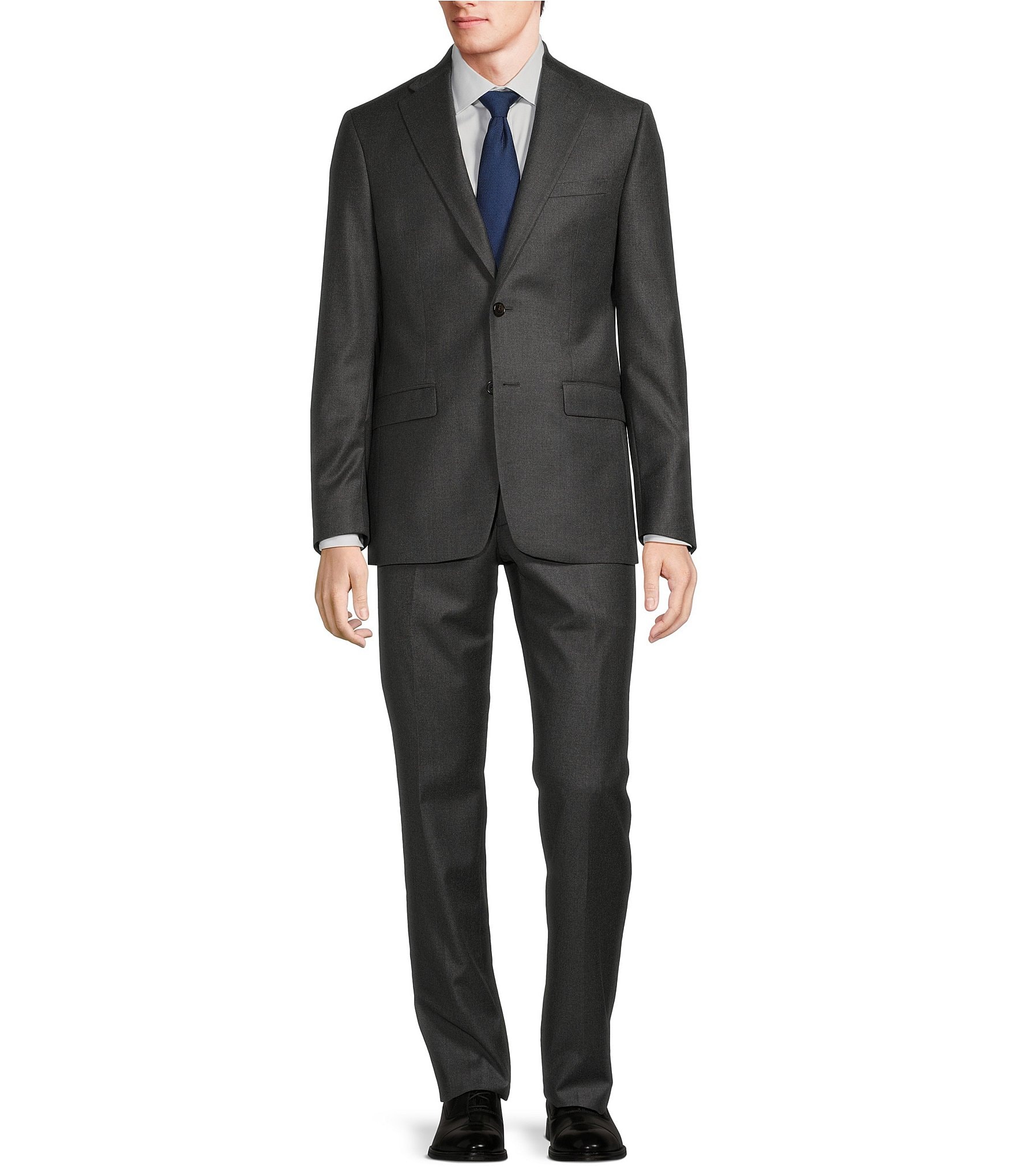Hickey Freeman Modern Fit Flat Front Solid Pattern 2-Piece Suit | Dillard's