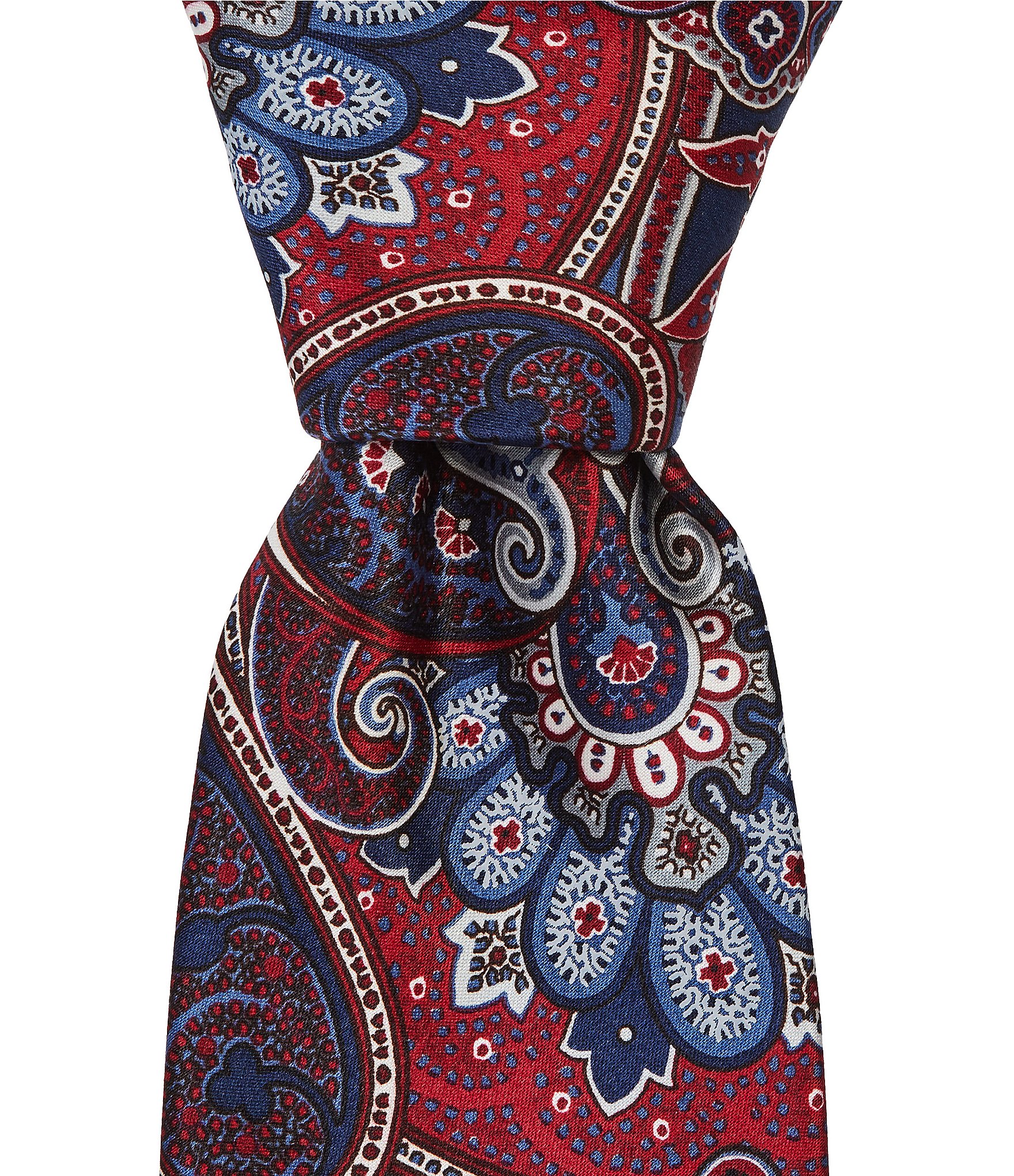 Hickey Freeman Paisley Traditional Silk Tie