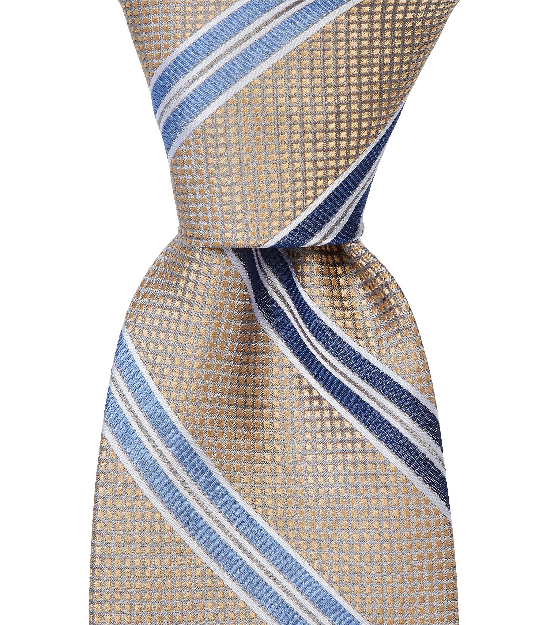 Hickey Freeman Stripe Traditional Point Tip Tie