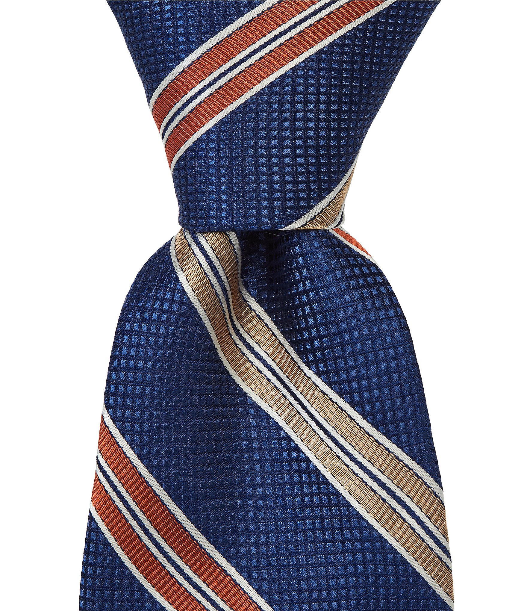 Hickey Freeman Stripe Traditional Point Tip Tie