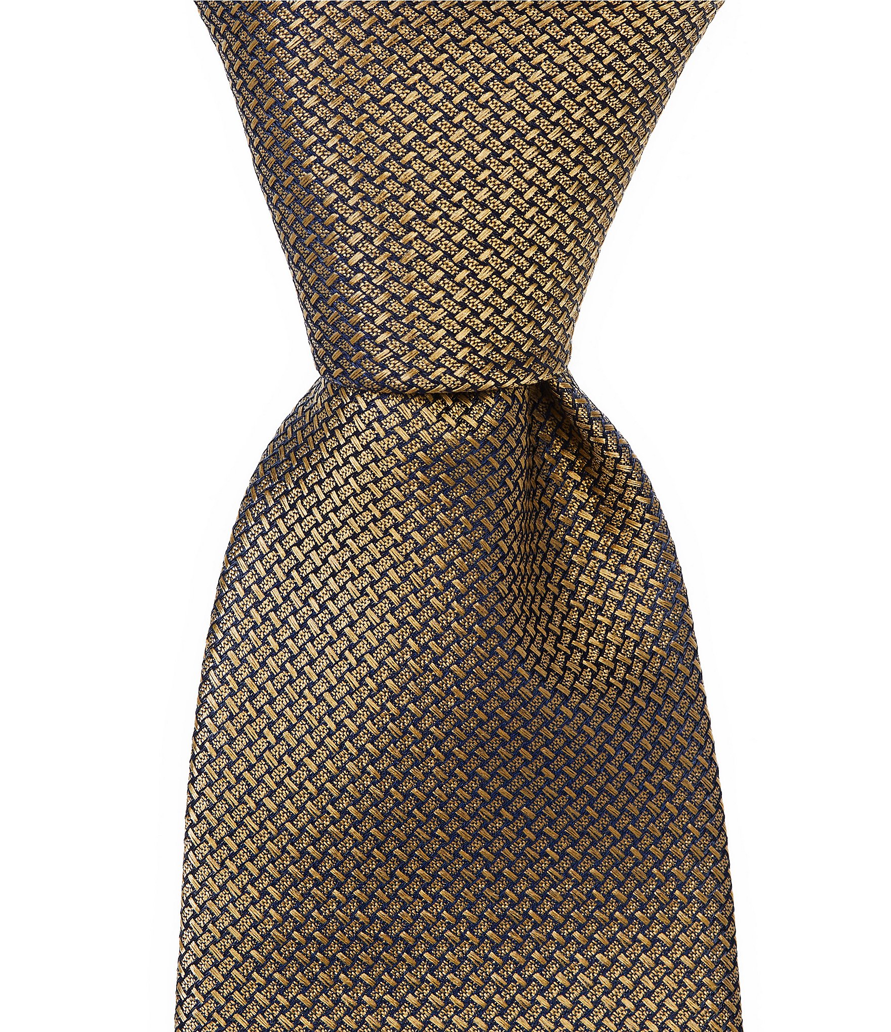 Hickey Freeman Textured Solid Traditional Silk Tie