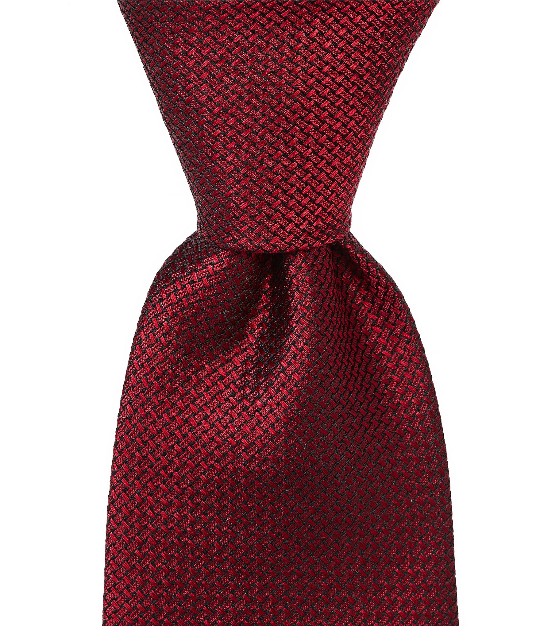 Hickey Freeman Textured Solid Traditional Silk Tie