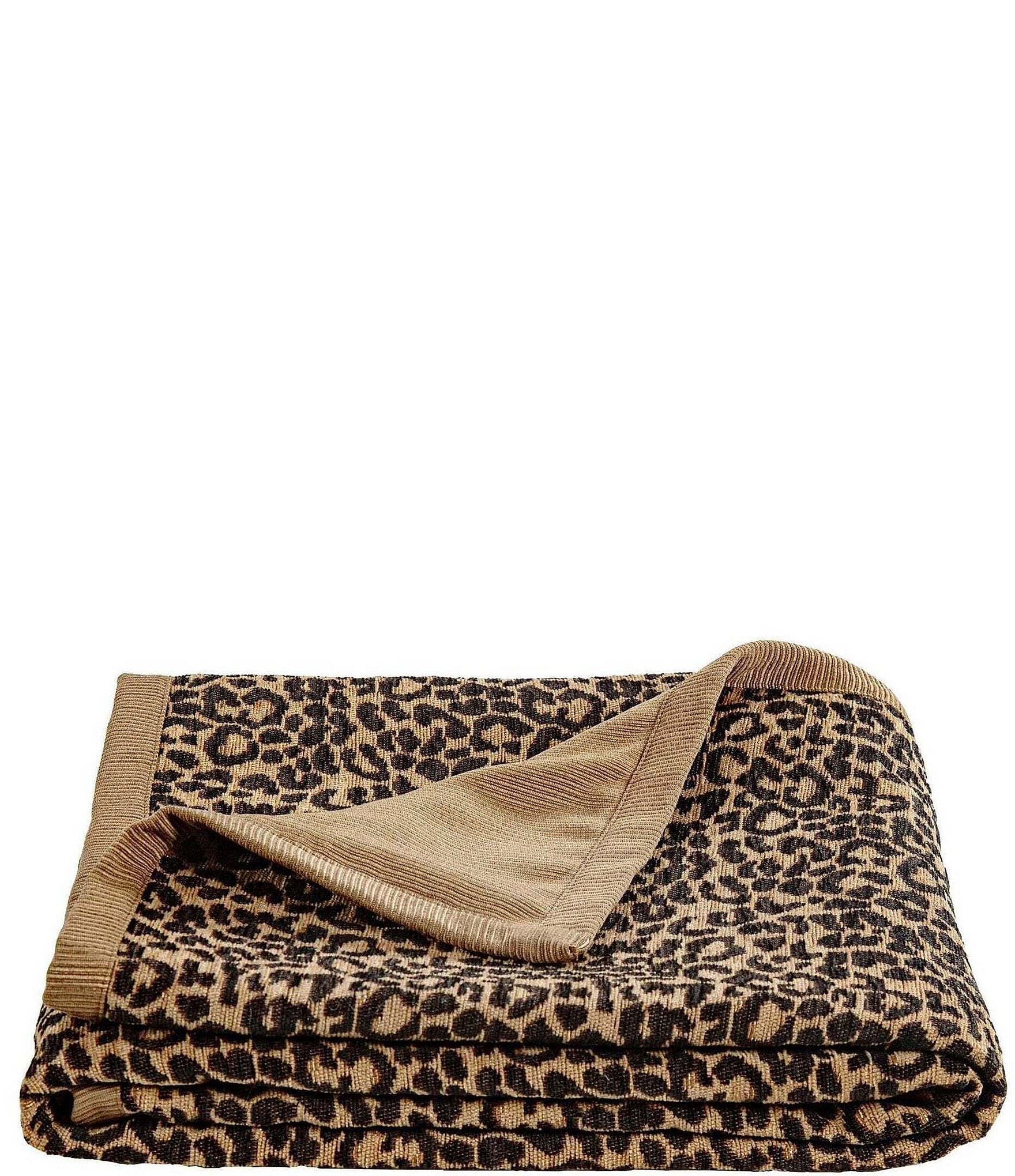 HiEnd Accents Adrienne Leopard Chenille Throw Blanket