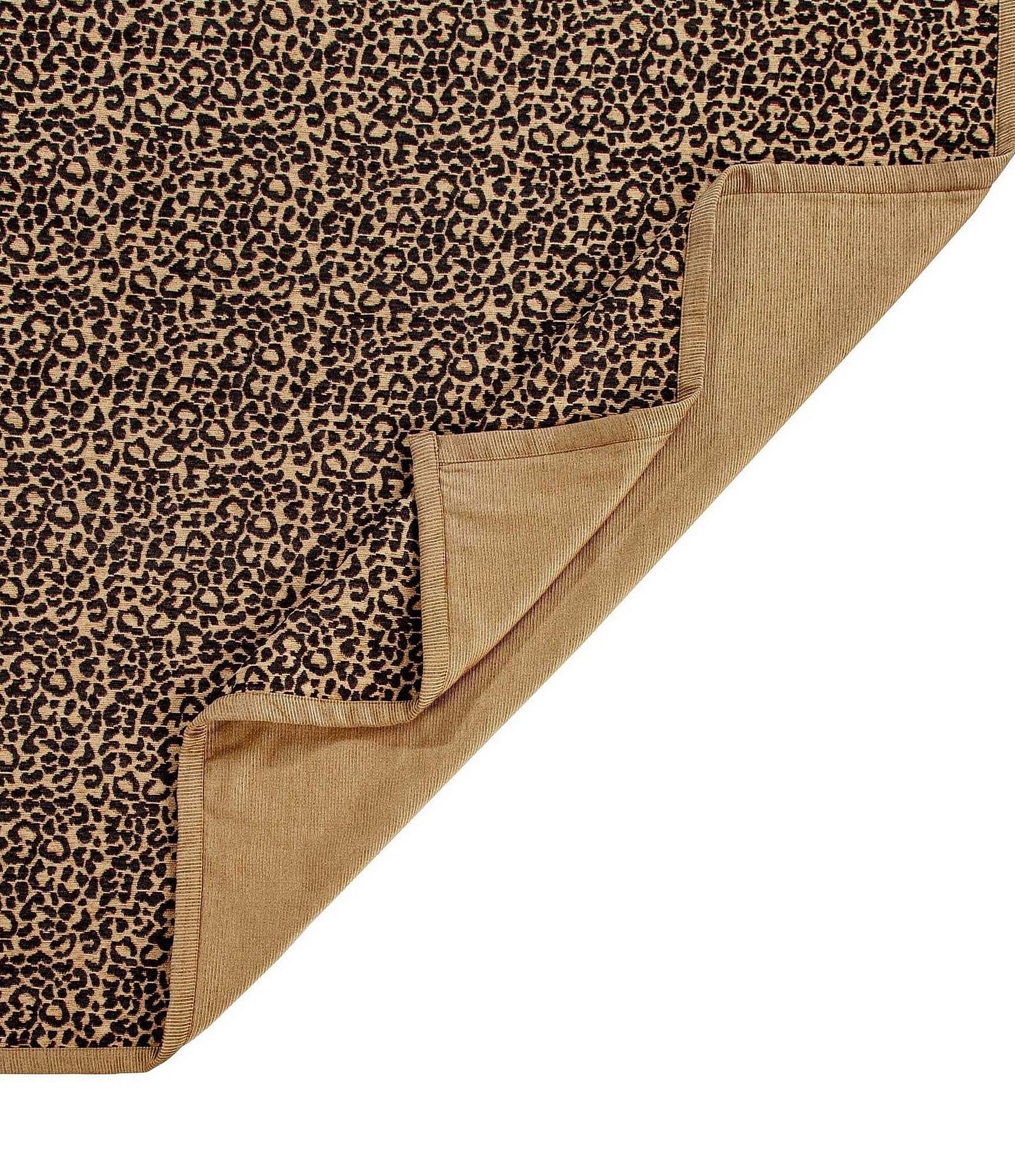 HiEnd Accents Adrienne Leopard Chenille Throw Blanket