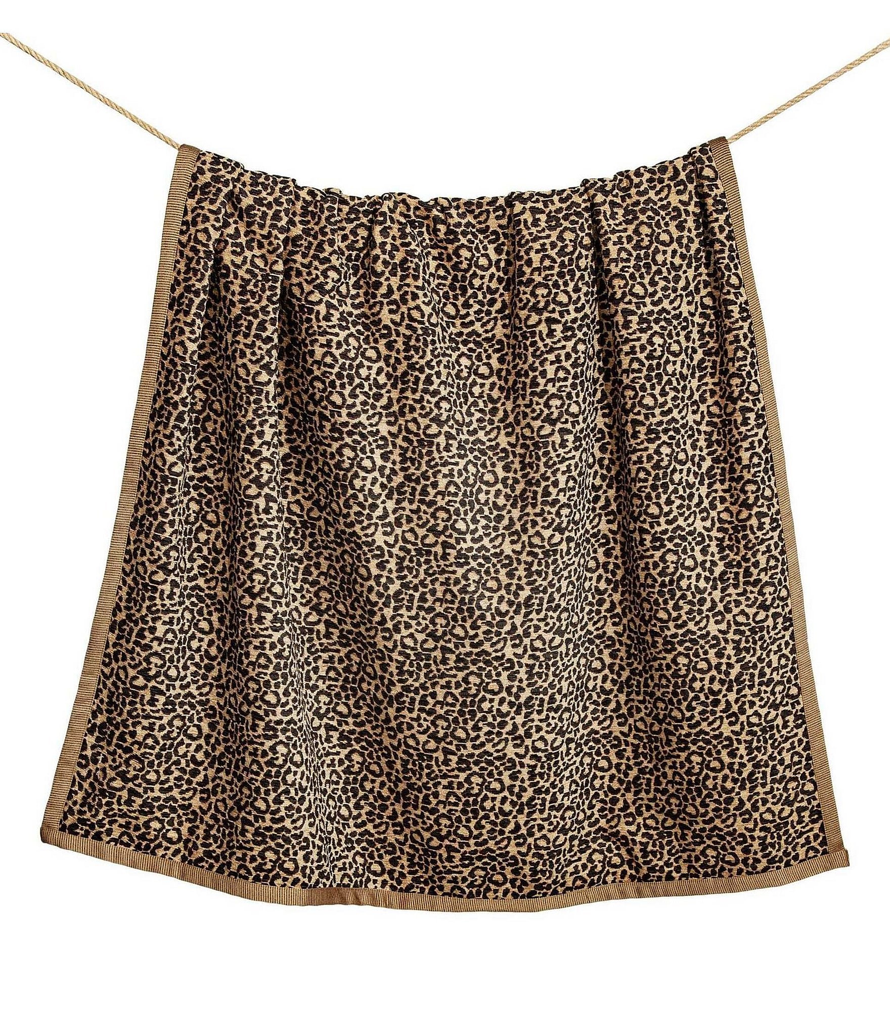 HiEnd Accents Adrienne Leopard Chenille Throw Blanket