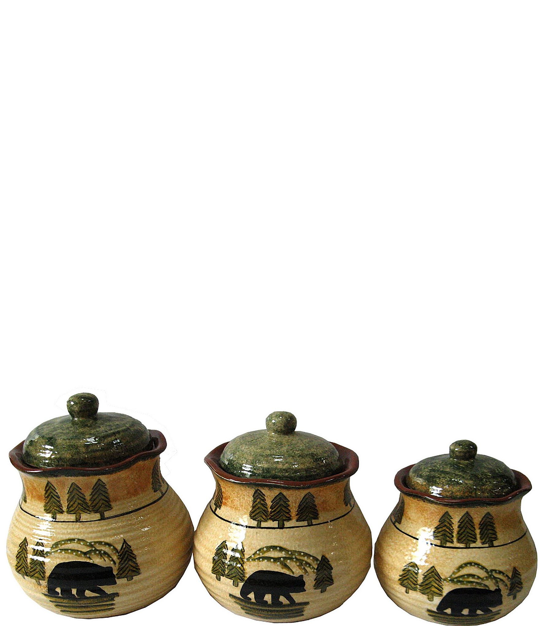 HiEnd Accents  Clearwater Pines Canisters, Set of 3