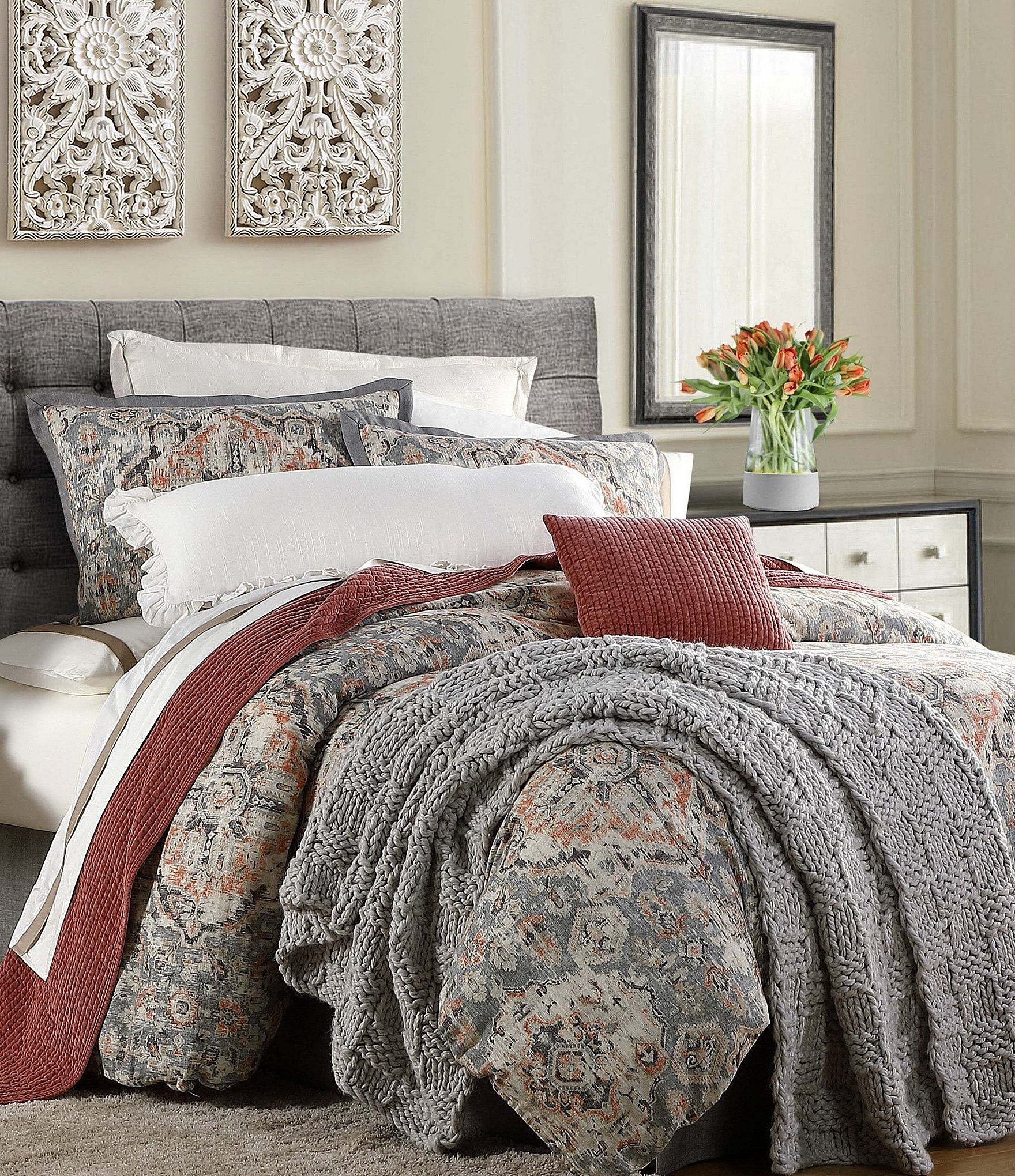 HiEnd Accents Carmen Medallion Print Comforter Mini Set