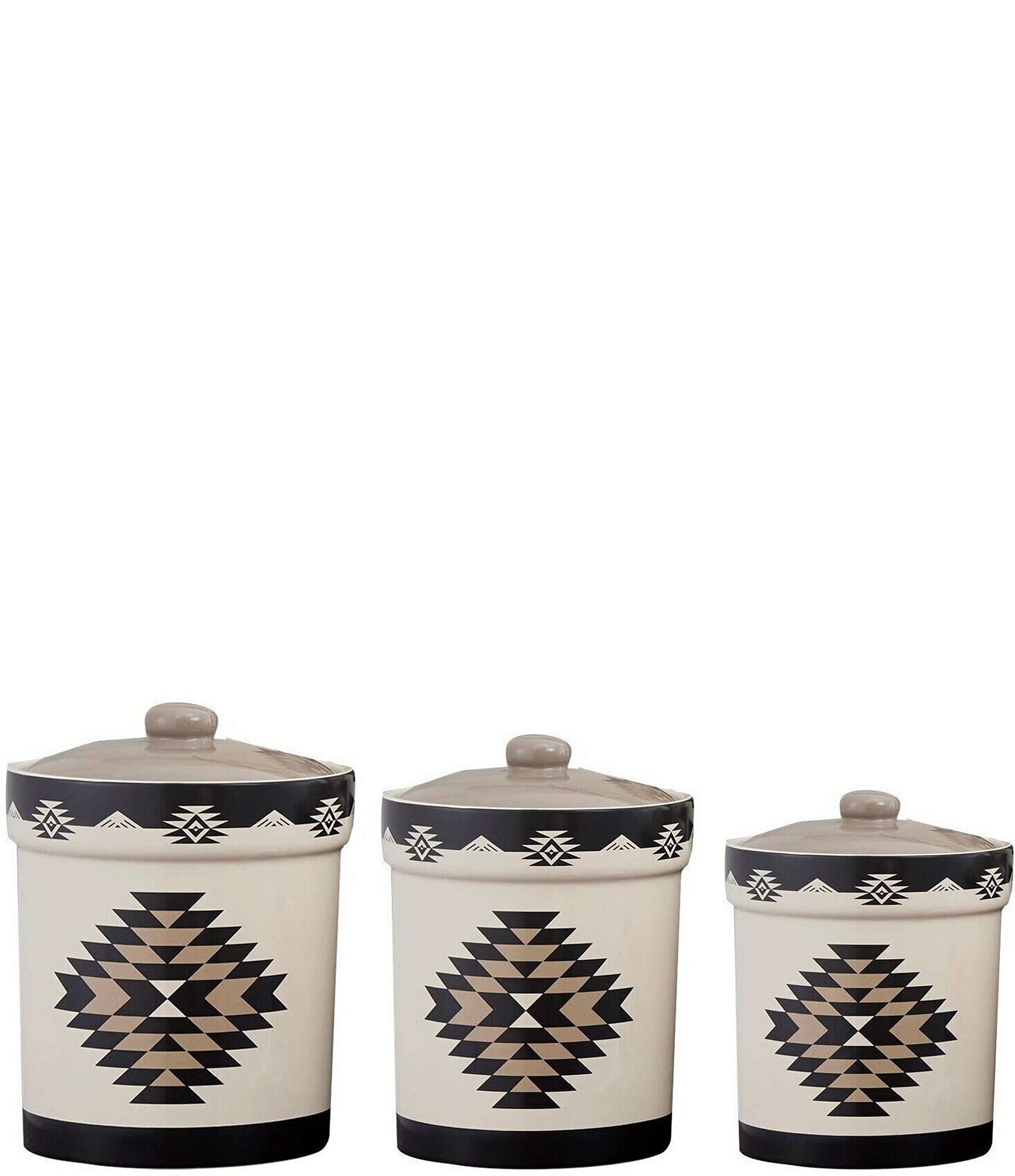 HiEnd Accents Chalet 19-Piece Southwestern Dinnerware and Canister Set