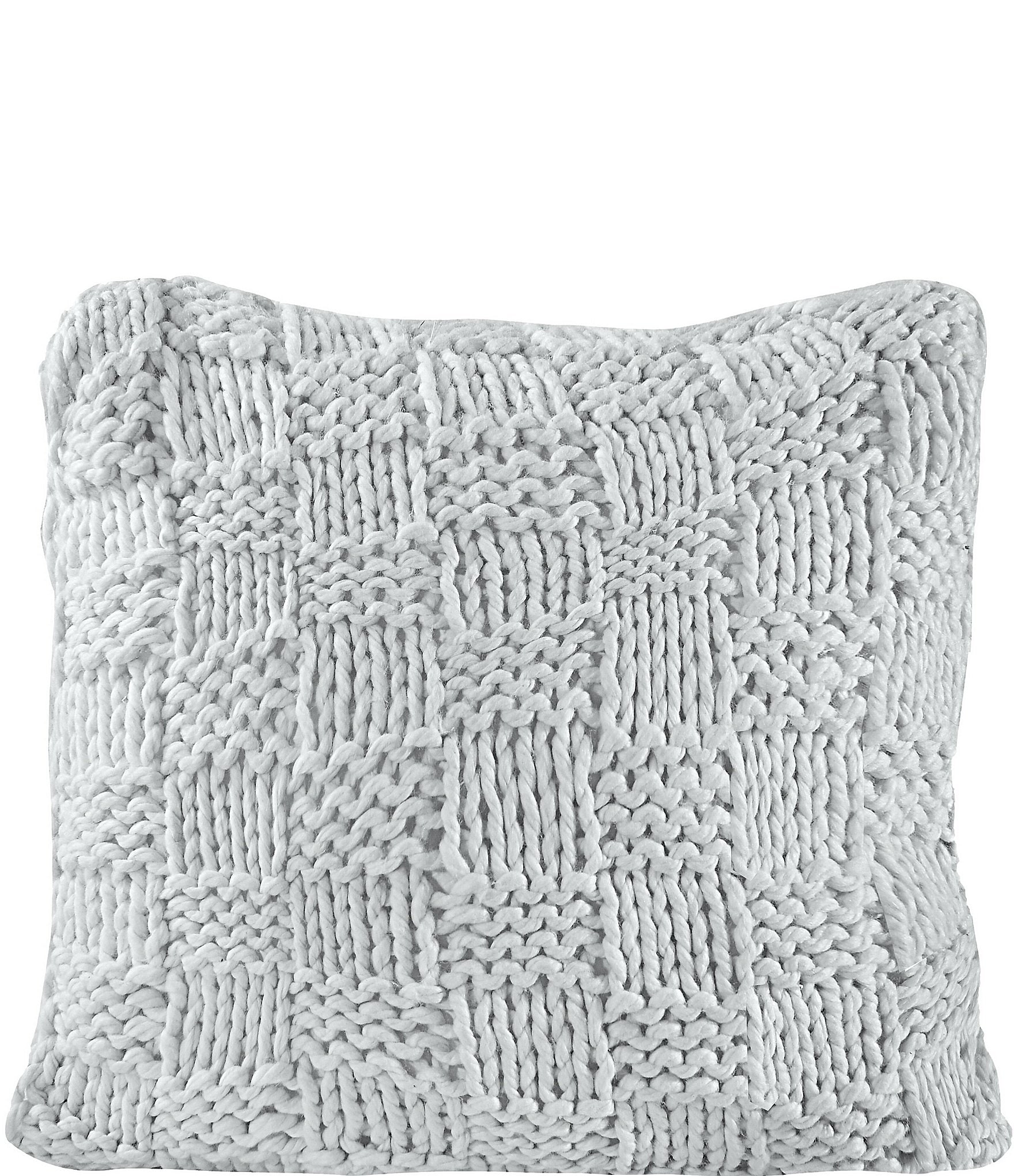 HiEnd Accents Cozy Neutral Chess Knit Euro Sham