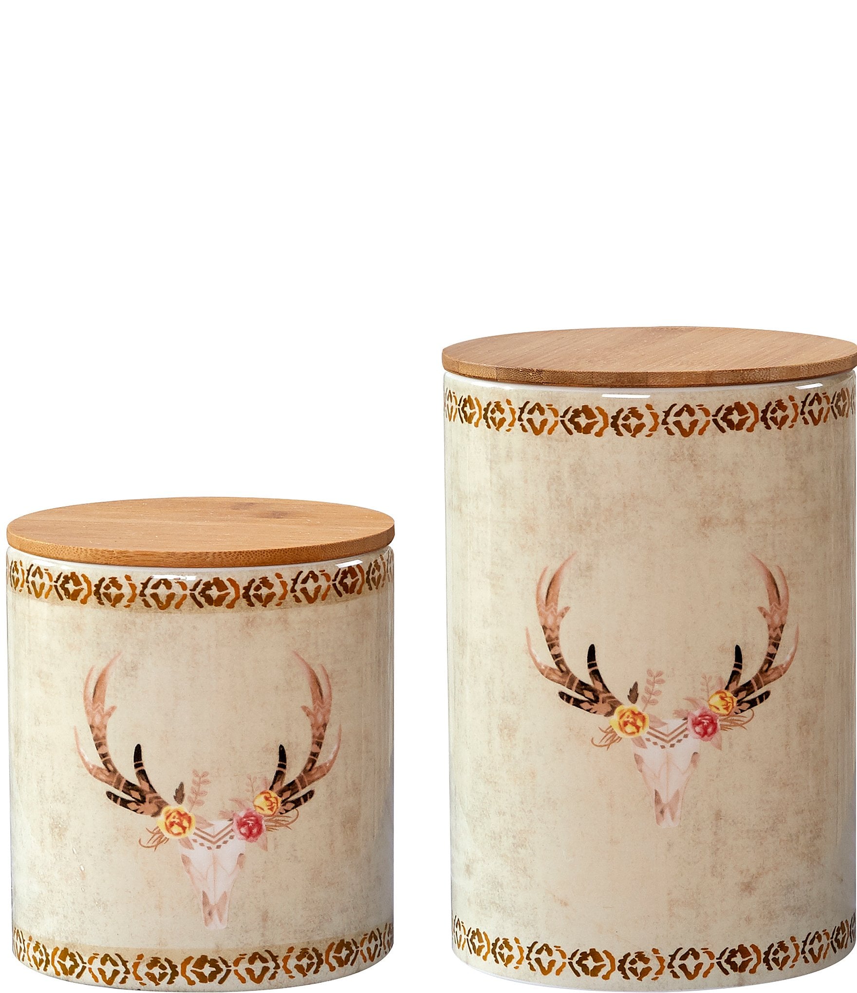 HiEnd Accents Desert Skull 2-Piece Canister Set