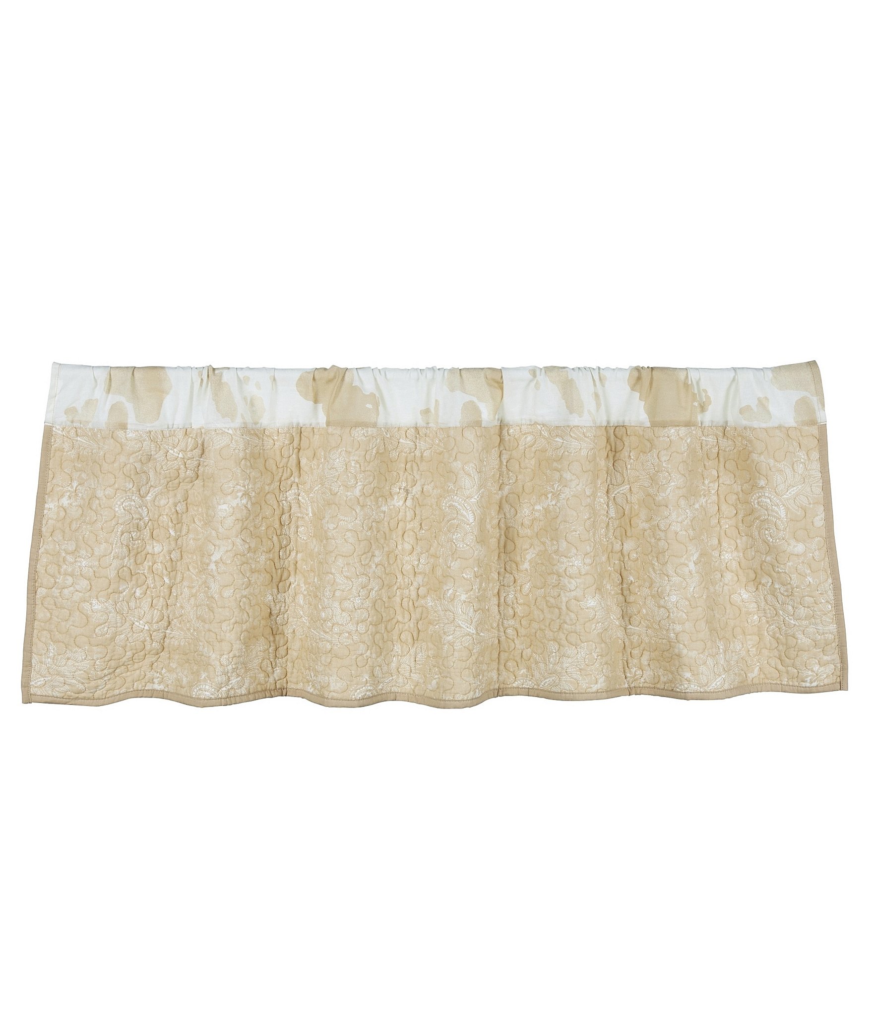 HiEnd Accents x Paseo Road Elsa Cowhide Print Western Quilted Window Valance