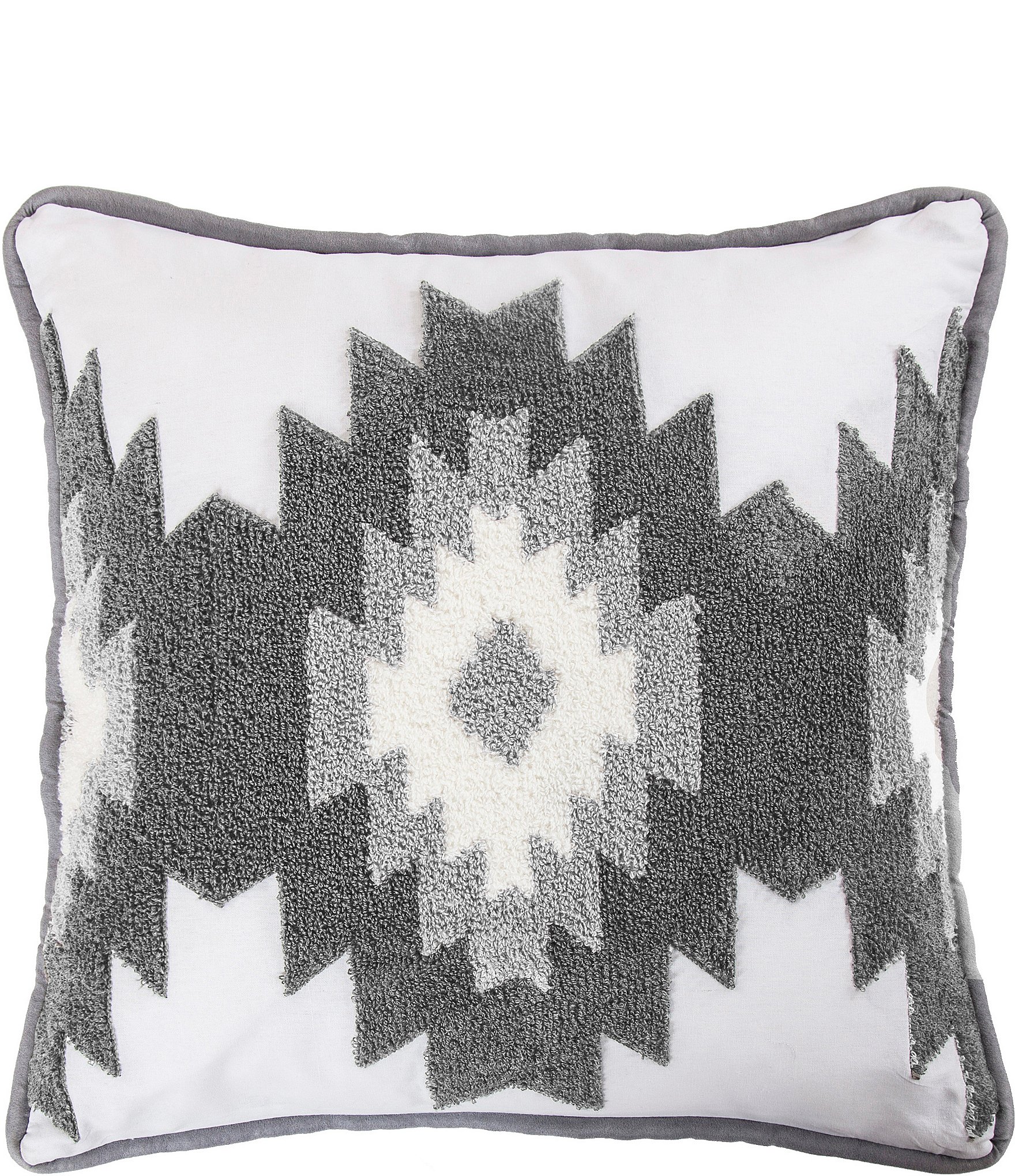 Paseo Road by HiEnd Accents Southwestern Free Spirit Crewel Embroidered Square Pillow