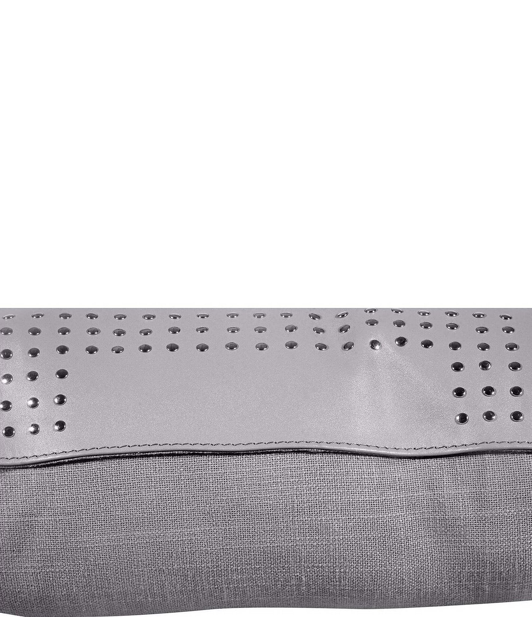 HiEnd Accents Geometric Studded Leather Square Pillow