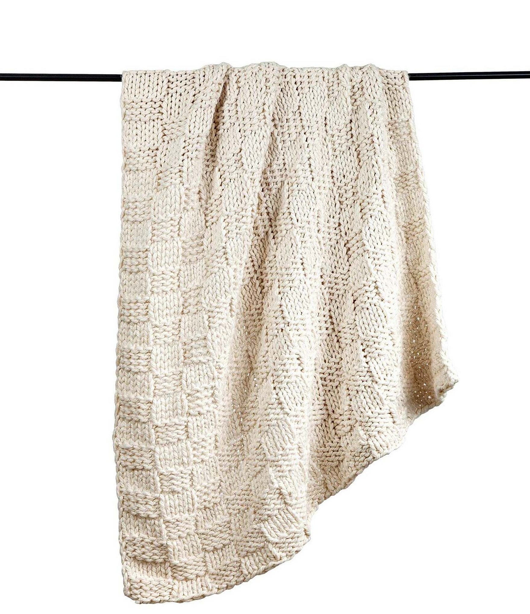 HiEnd Accents Hand Knitted Chess Throw Blanket