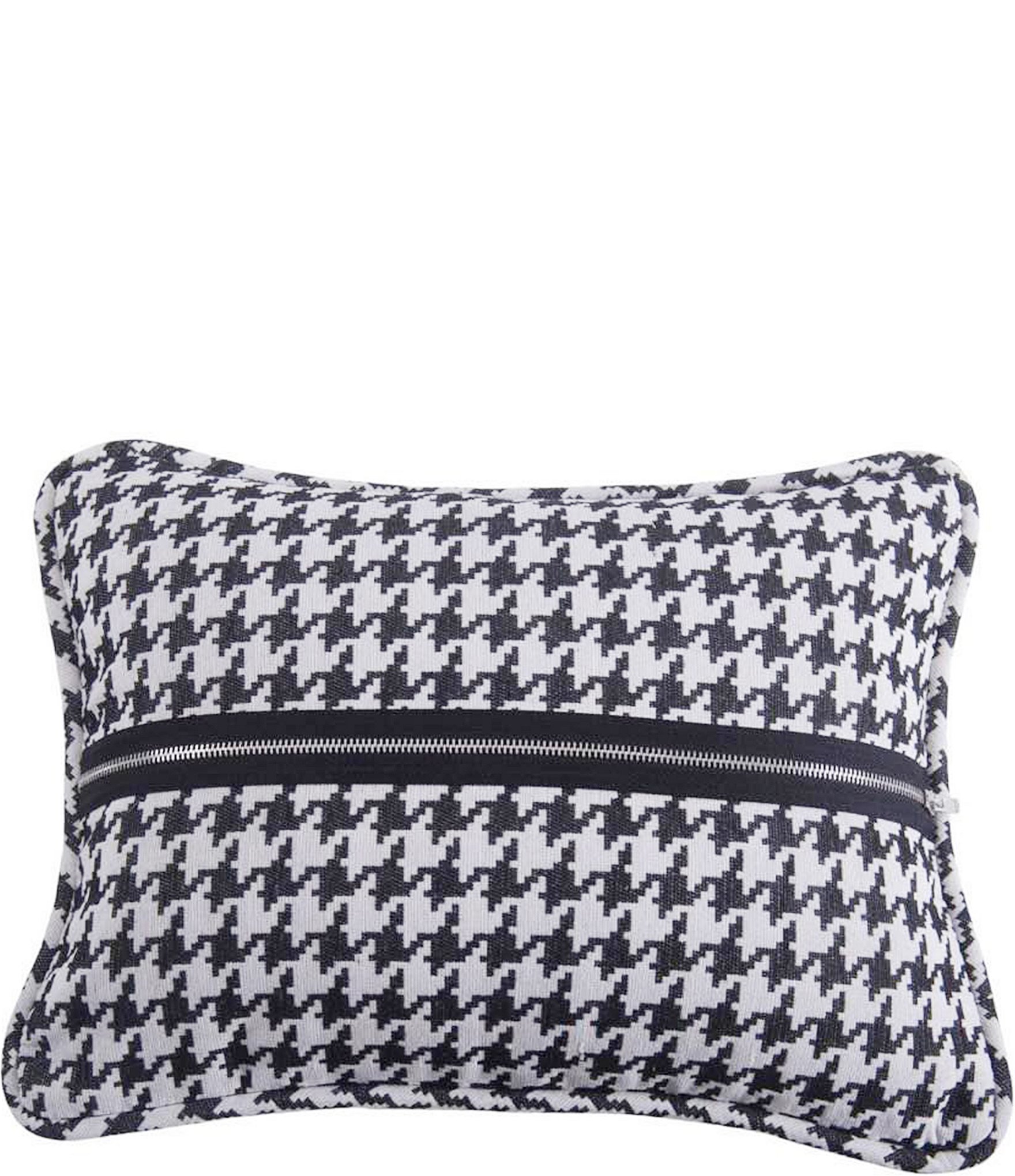 Paseo Road by HiEnd Accents Houndstooth Zipper Detail Deco Pillow