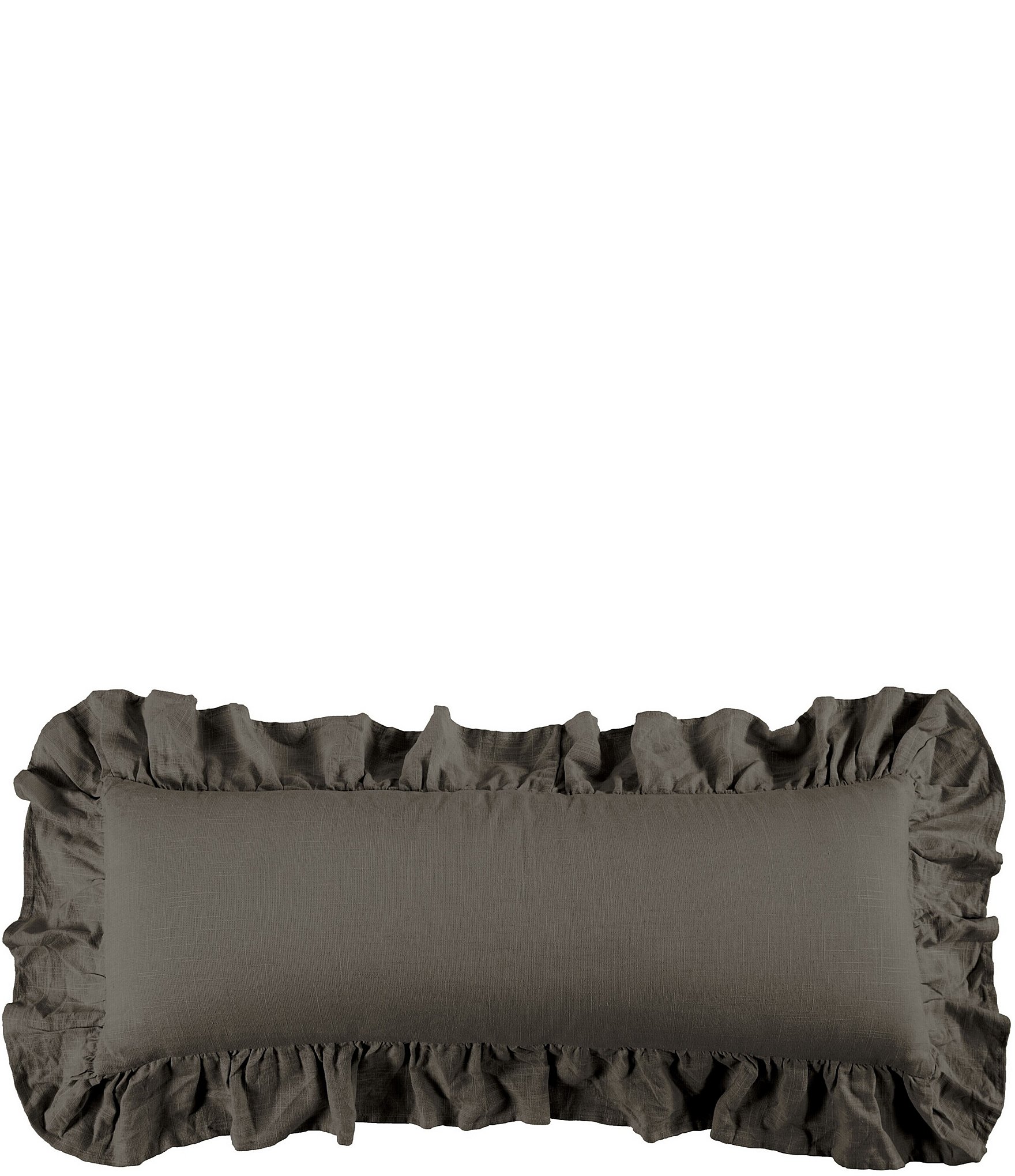 HiEnd Accents Linen Ruffled Body Pillow