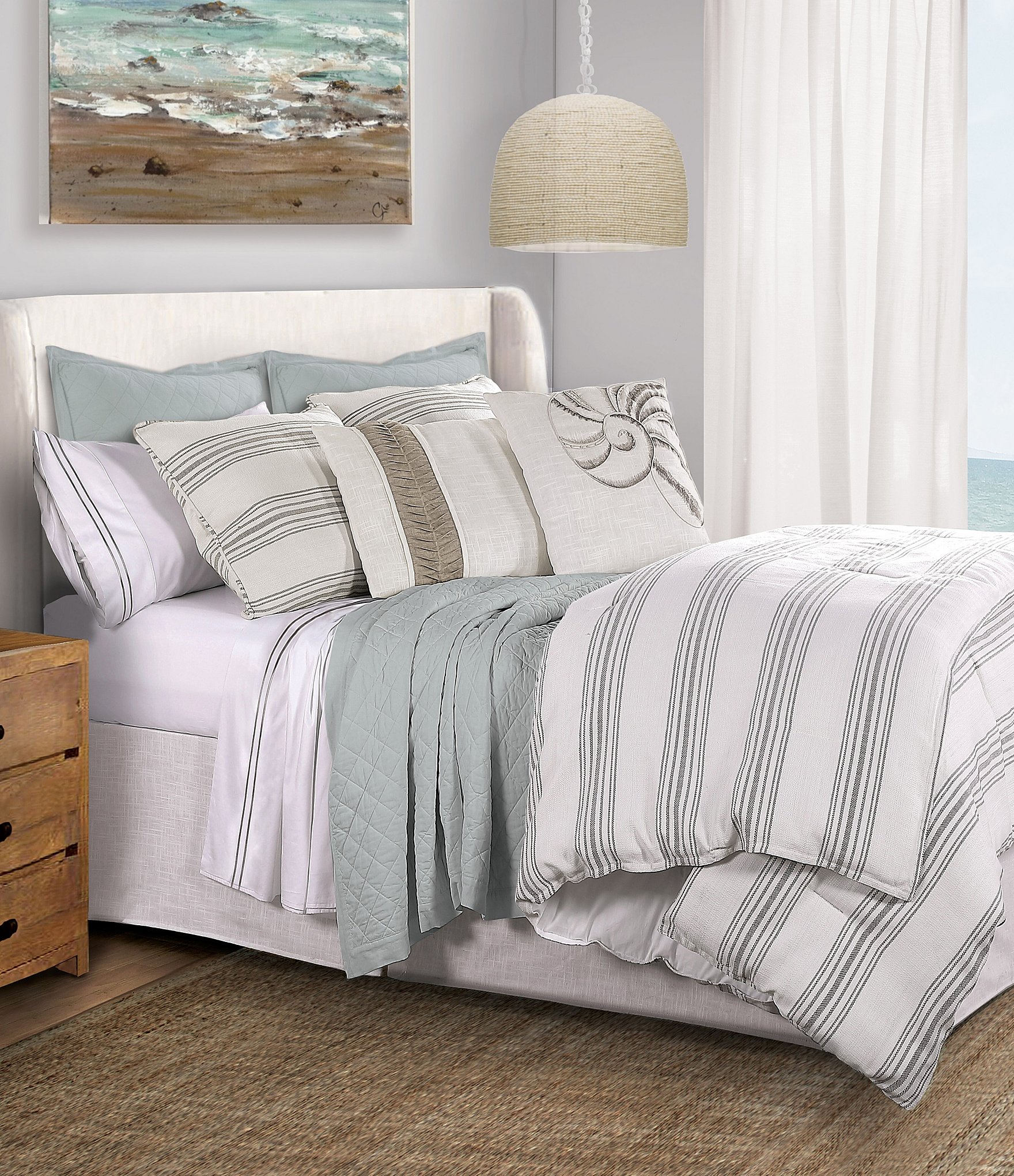 HiEnd Accents Prescott Stripe Comforter Mini Set | Dillard's