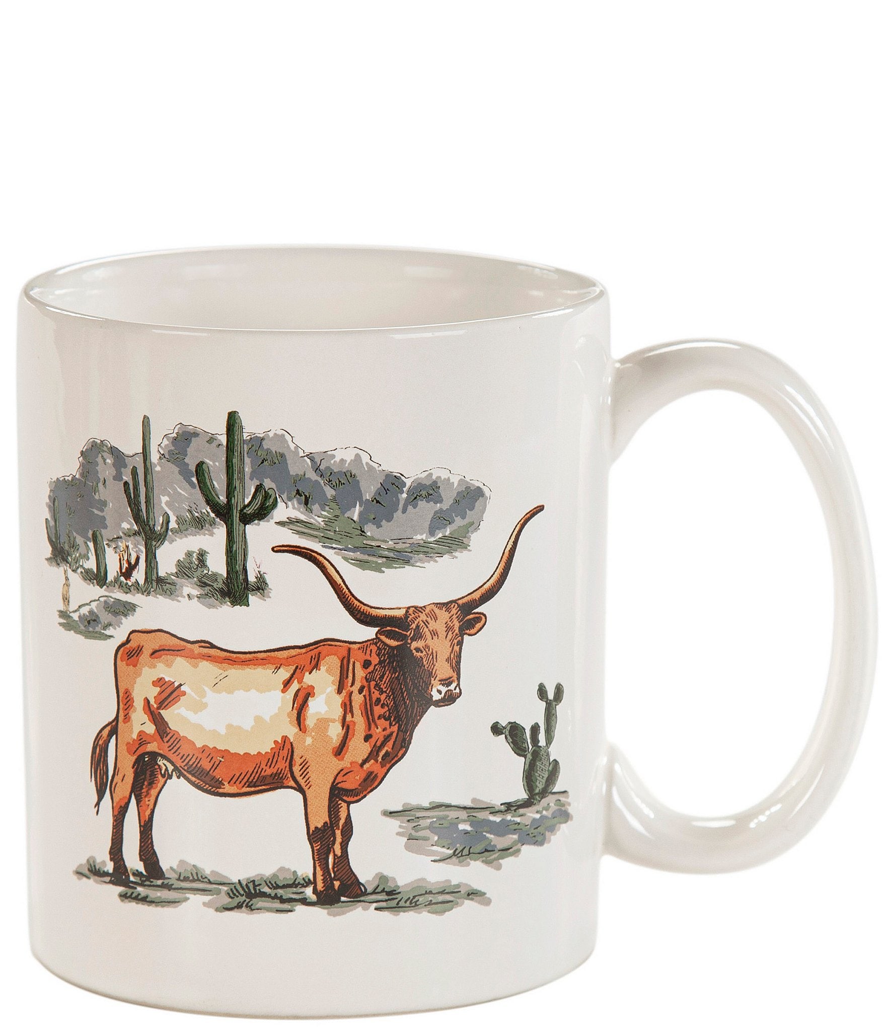 VNTG large Tan Orang longhorn Enamelware Cowboy Coffee Pot Kettle And 5  Cups Mug