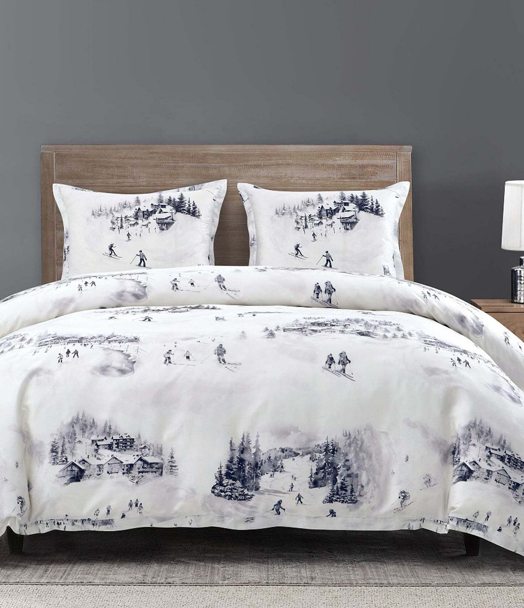 HiEnd Accents Ski Toile Watercolor Euro Sham