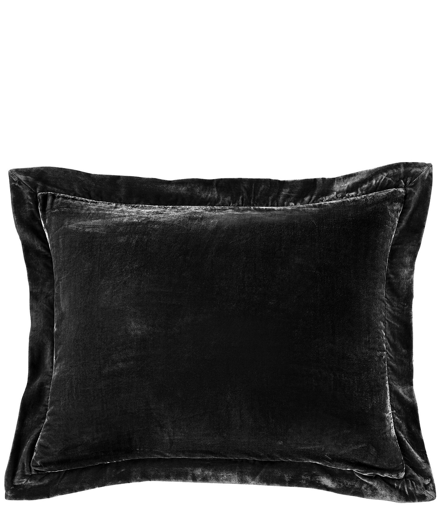 Western Suede Antique Silver Concho & Studded Lumbar Pillow, Black