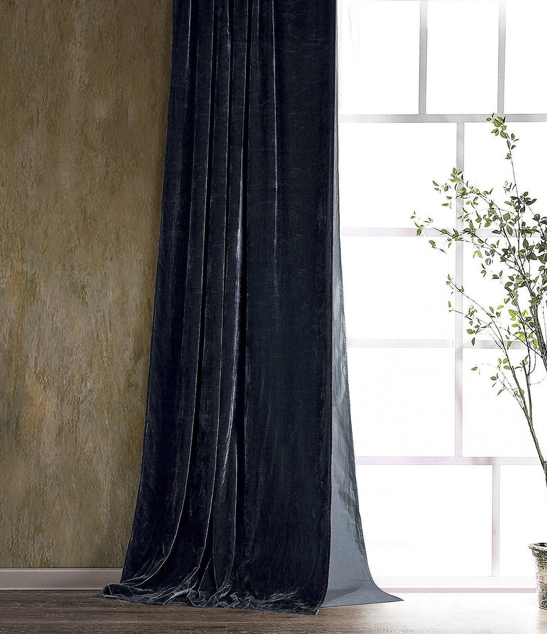 HiEnd Accents Stella Lined Silk Velvet Window Treatment