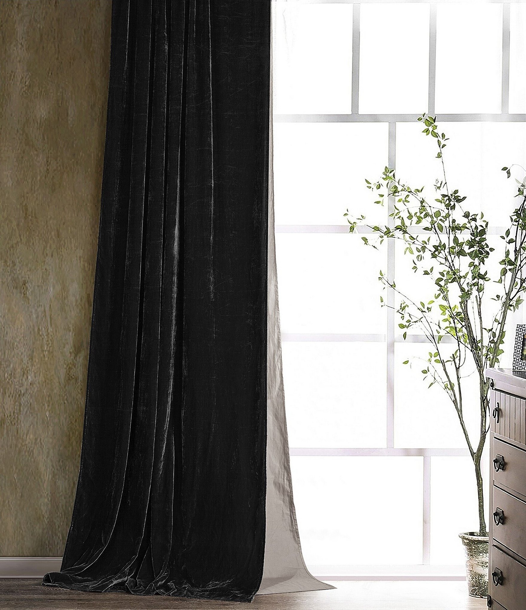 HiEnd Accents Stella Lined Silk Velvet Window Treatment