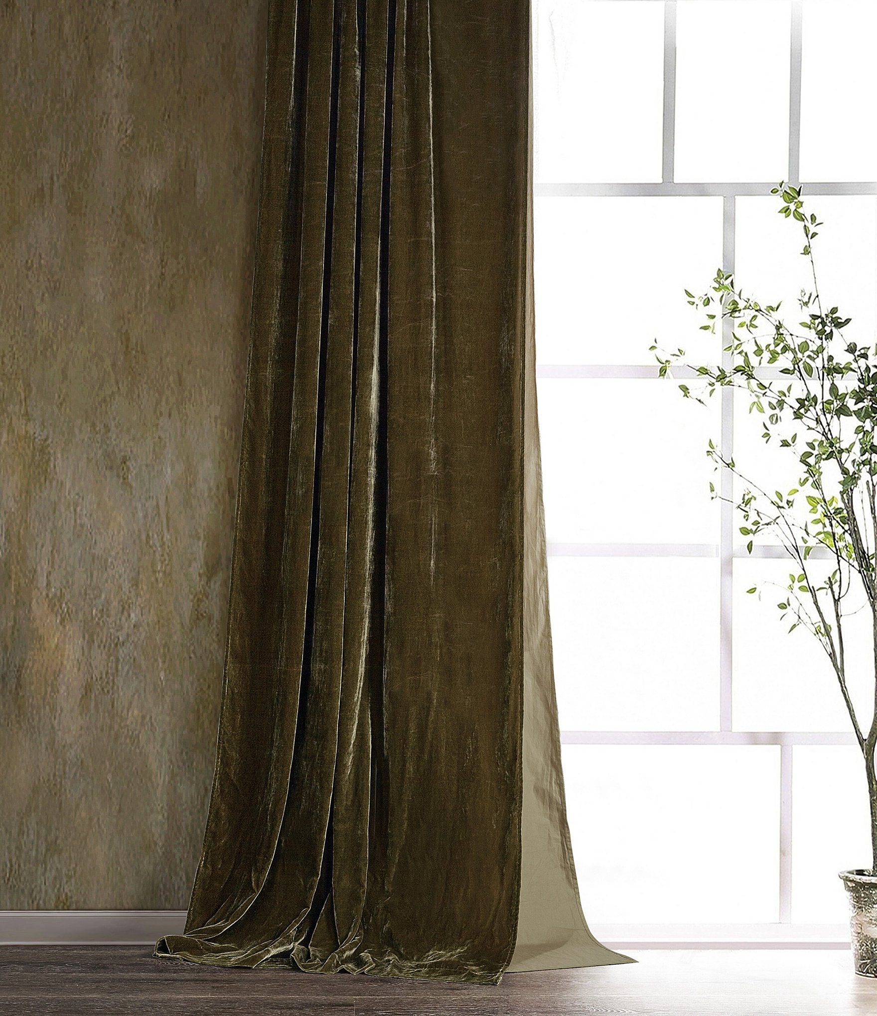 HiEnd Accents Stella Lined Silk Velvet Window Treatment