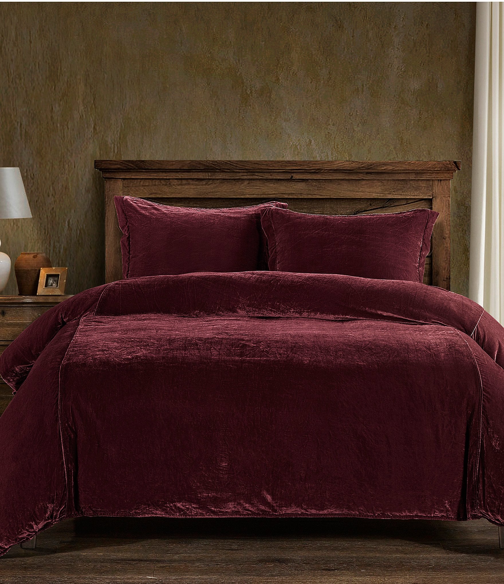 HiEnd Accents Stella Silk Velvet Duvet Cover Mini Set