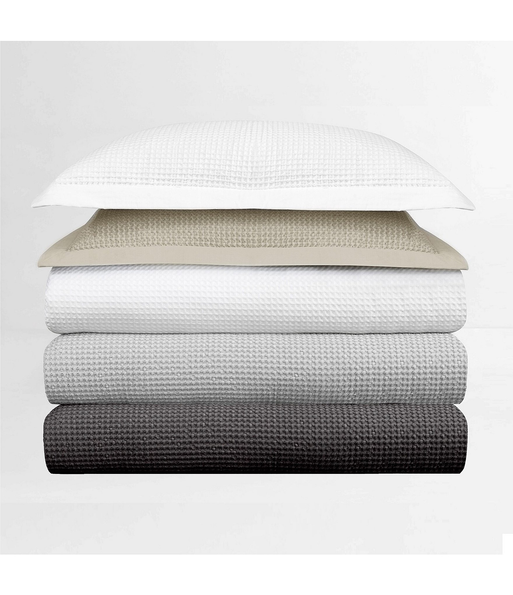 HiEnd Accents Stonewashed Cotton Waffle Weave Coverlet Mini Set