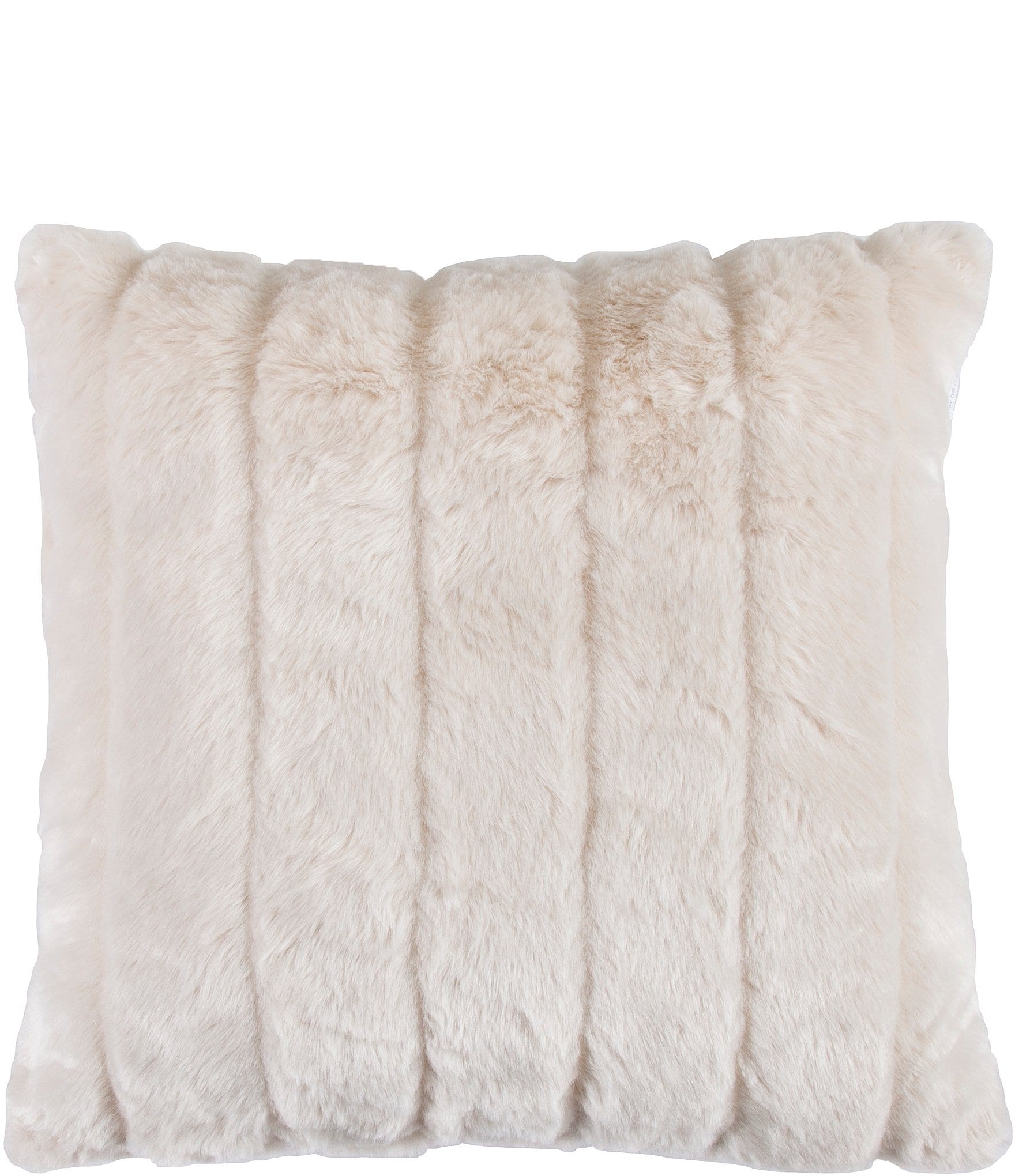 HiEnd Accents White Mink Faux Fur Pillow