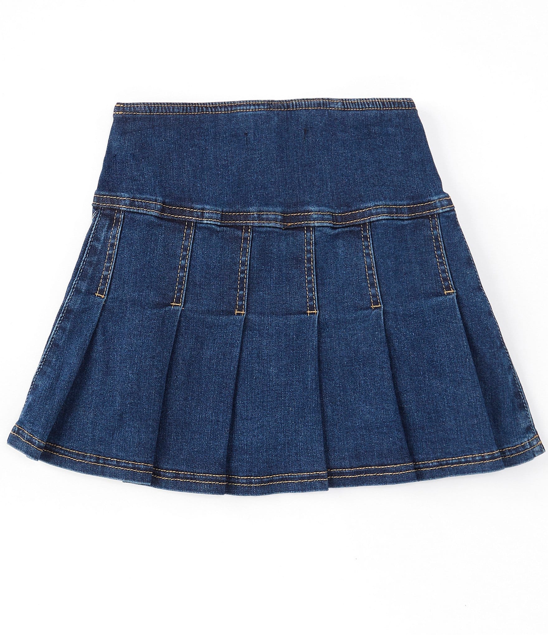 Hippie Girl Big Girls 7-16 Medium Wash Pleated Skirt