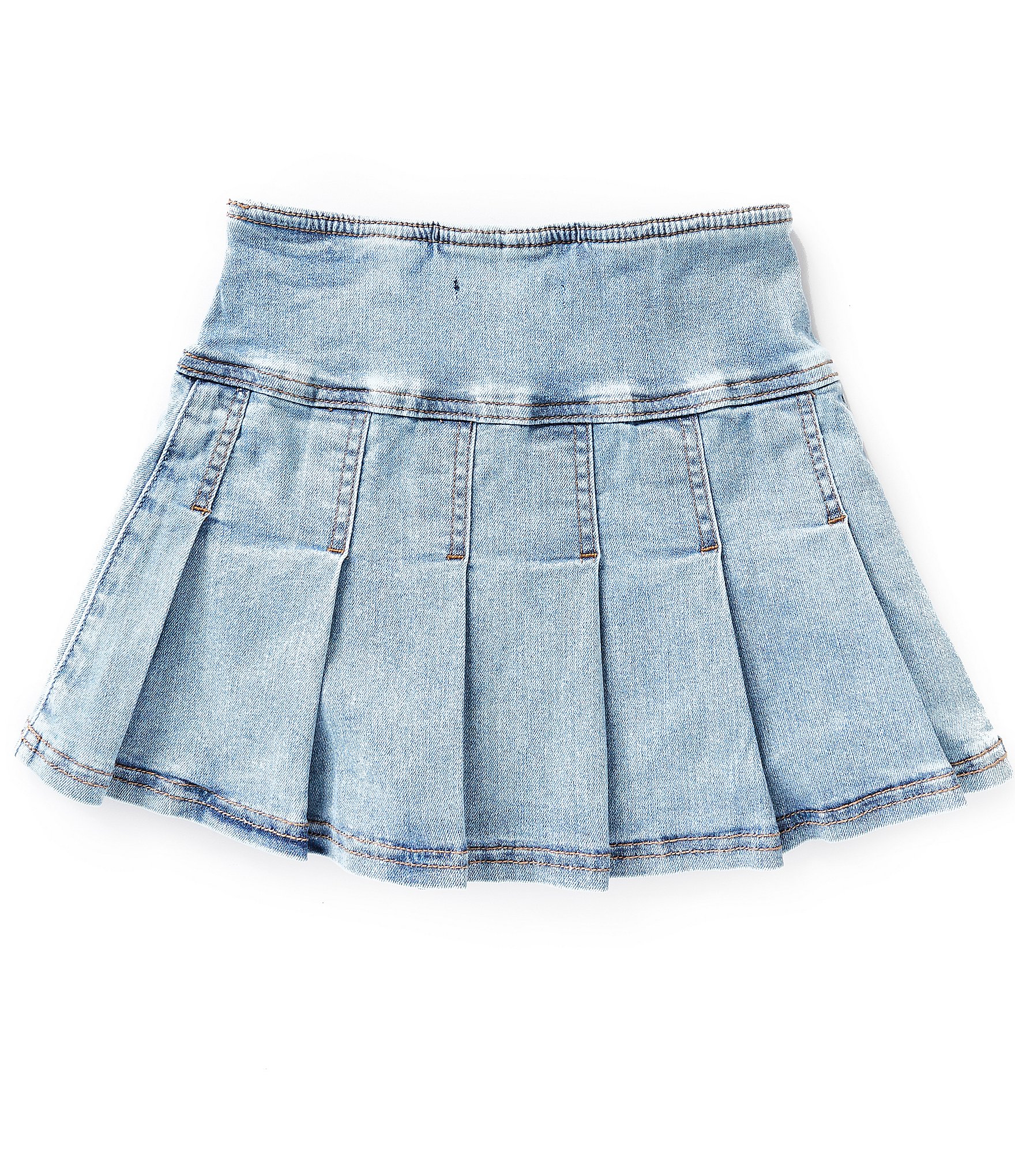 Hippie Girl Big Girls 7-16 Pleated Denim Skirt