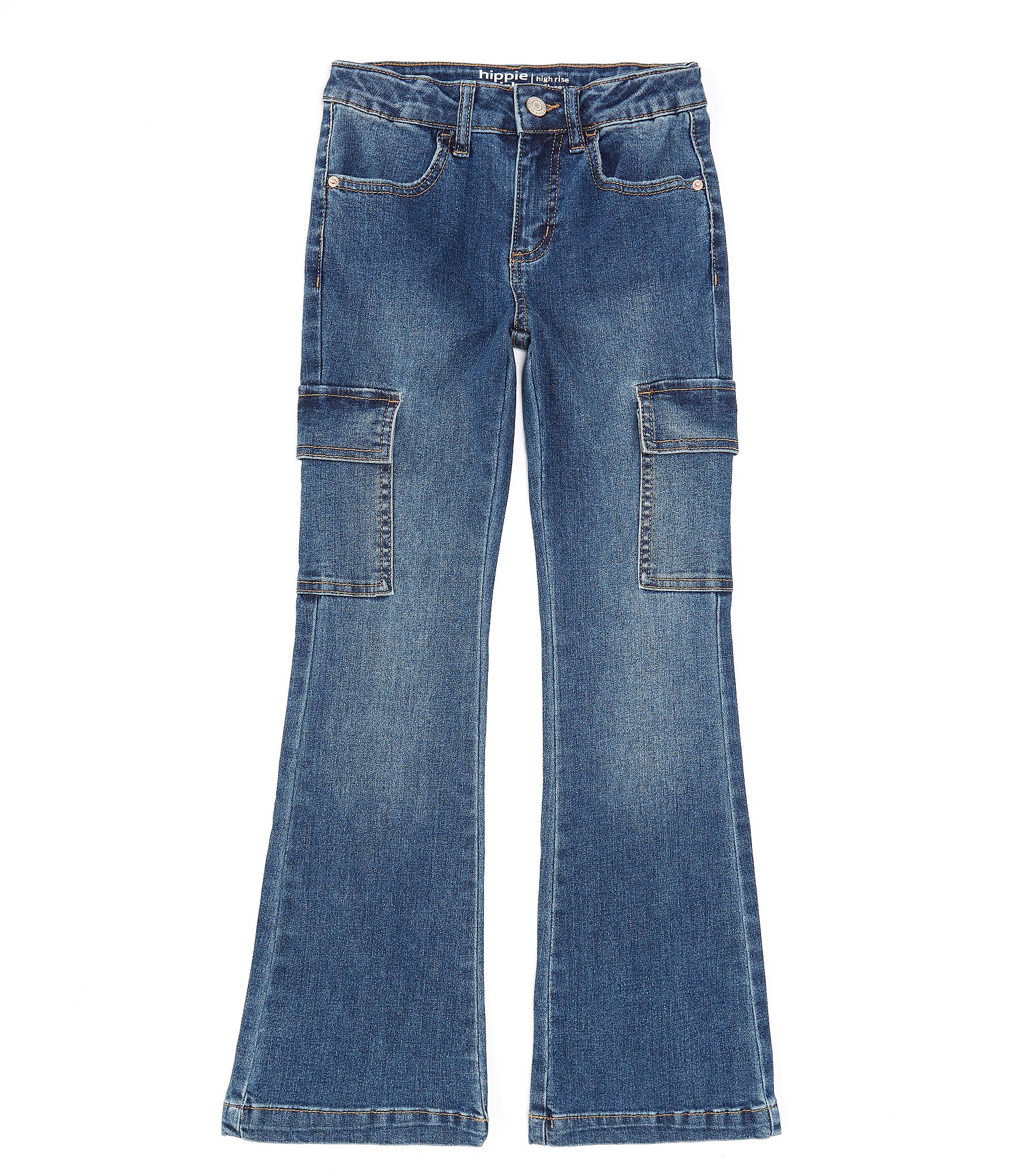 GB Big Girls 7-16 Distressed Cargo Jeans