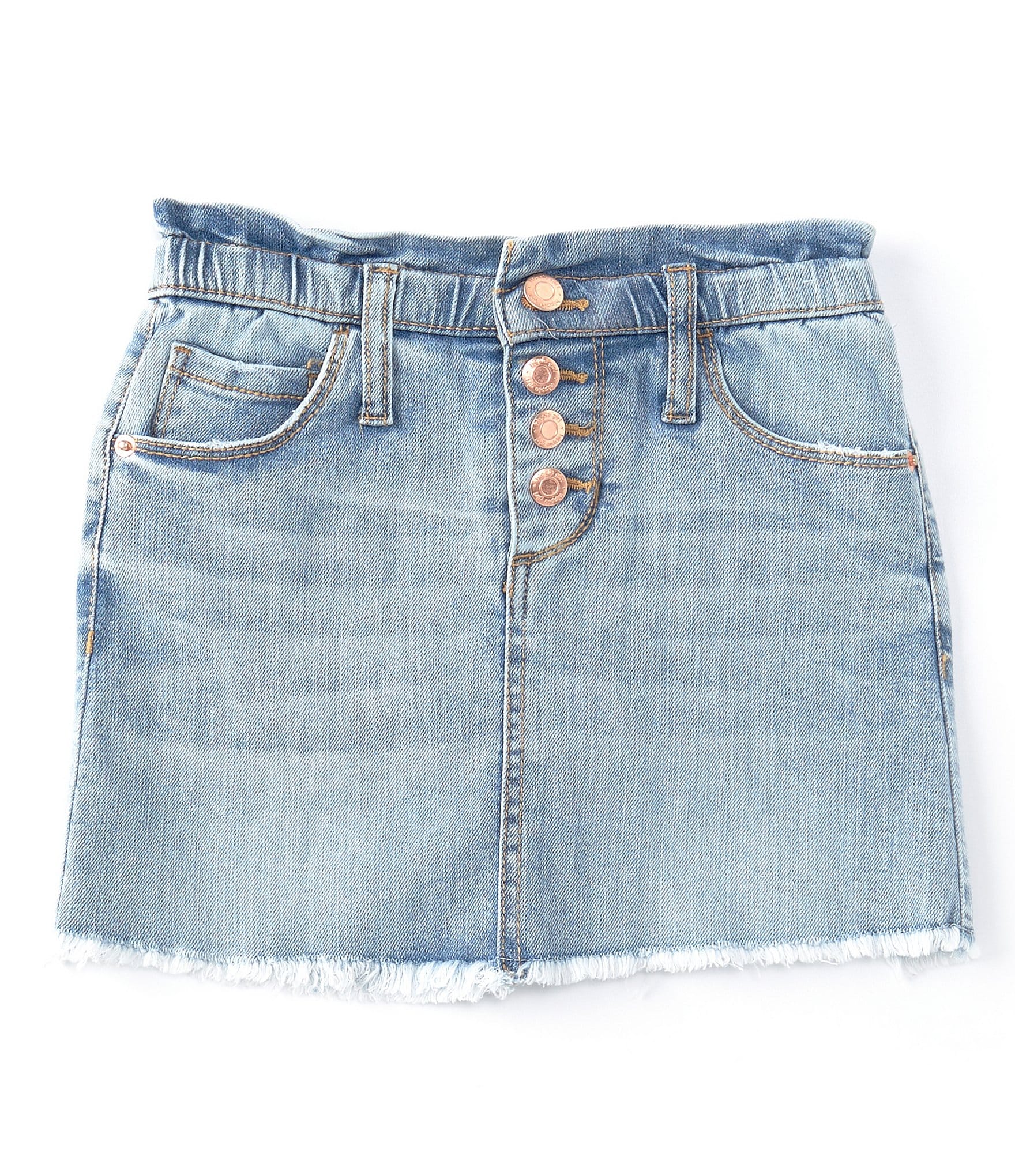 Hippie Girl Big Girls 7-16 Snap Paperbag-Waist Denim Skirt | Dillard's