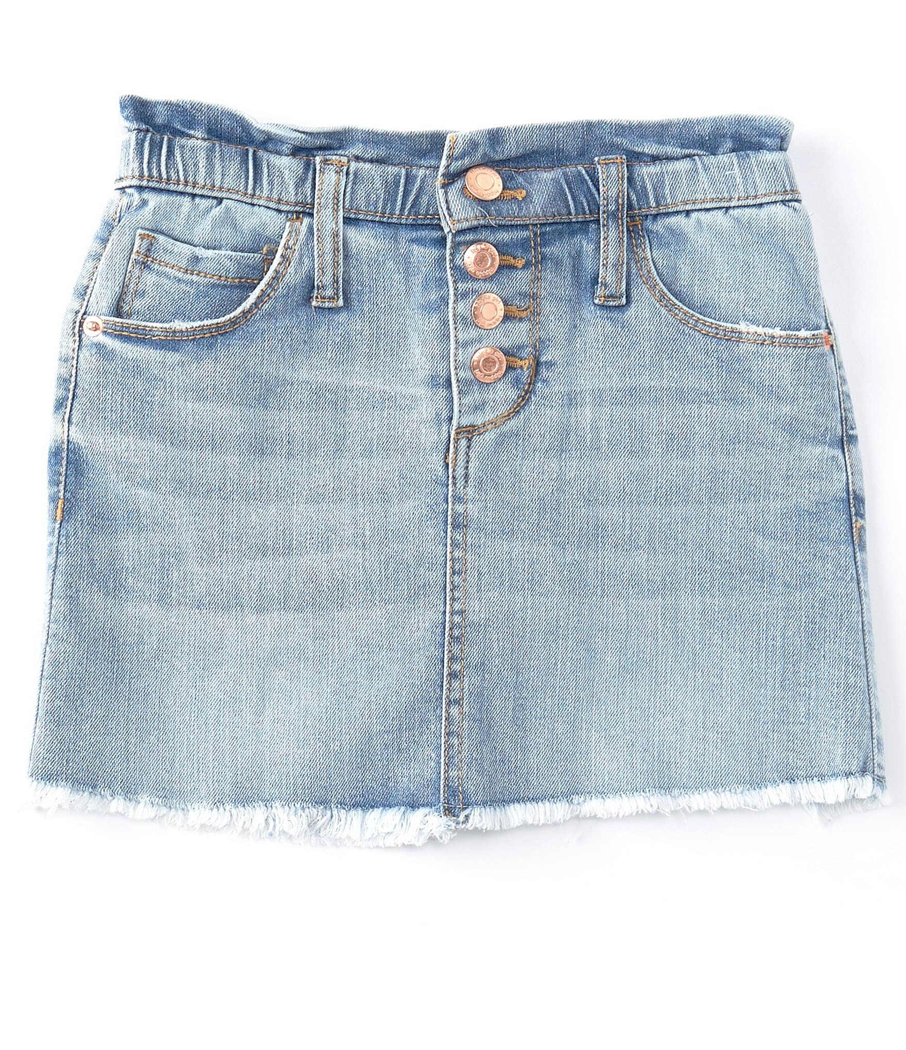 Hippie Girl Little Girls 4-6X Snap Paperbag-Waist Denim Skirt | Dillard's