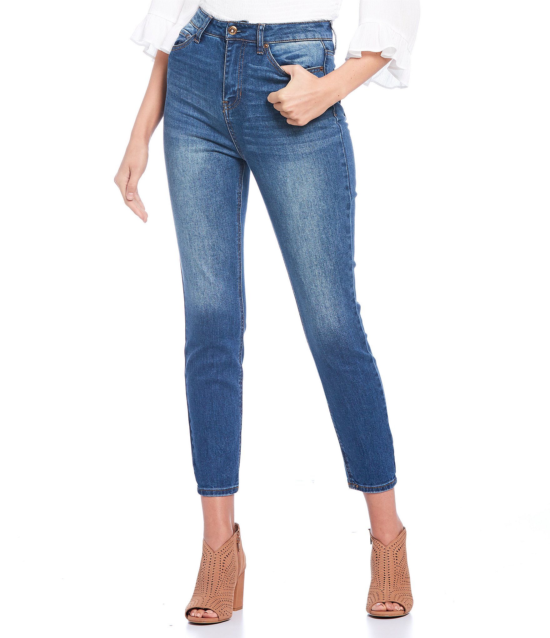 Hippie Laundry Throwback Destructed High Rise Skinny Jeans