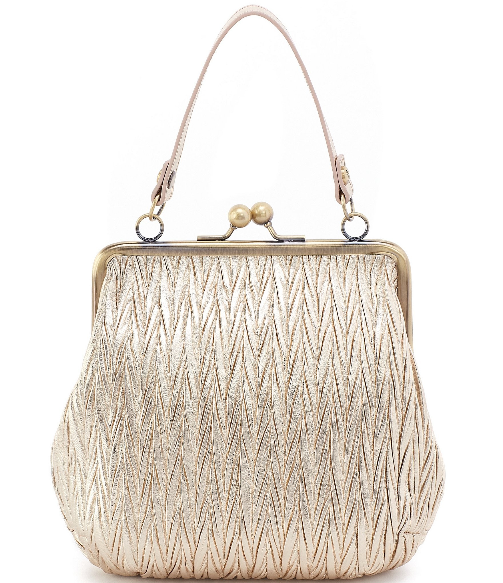 HOBO Alba Metallic Gold Crossbody Bag