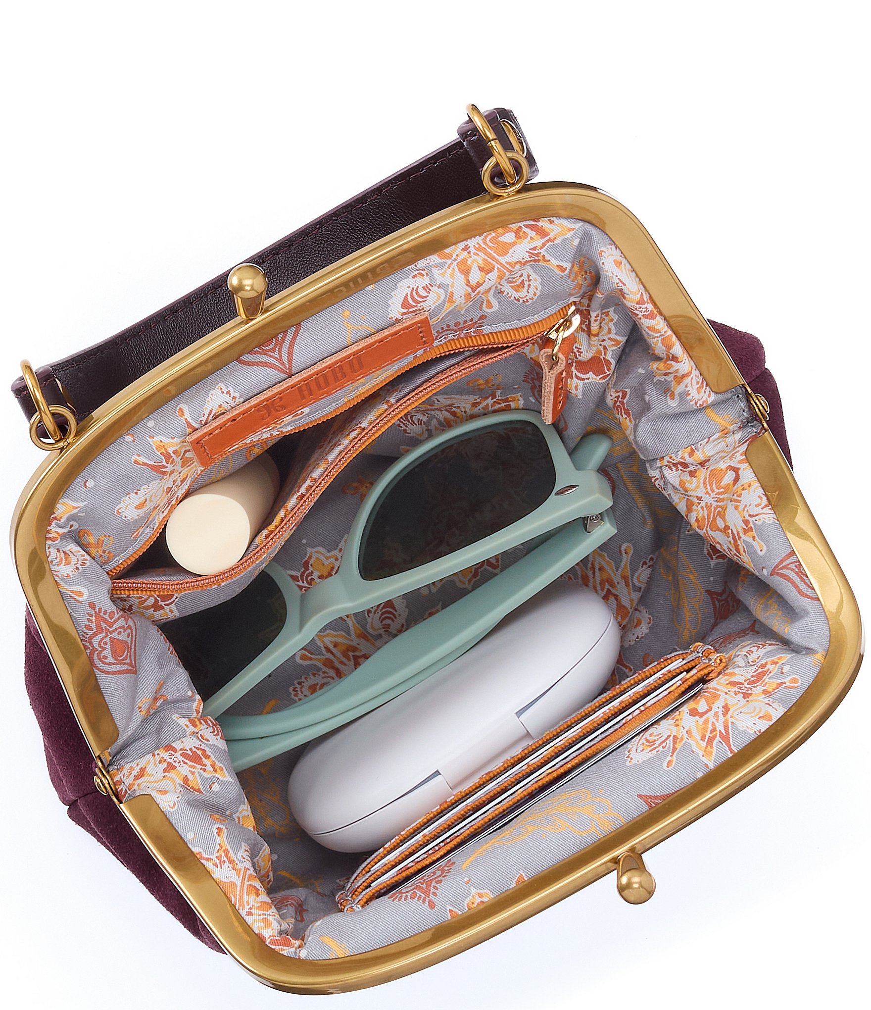 HOBO Alba Suede Frame Crossbody Bag