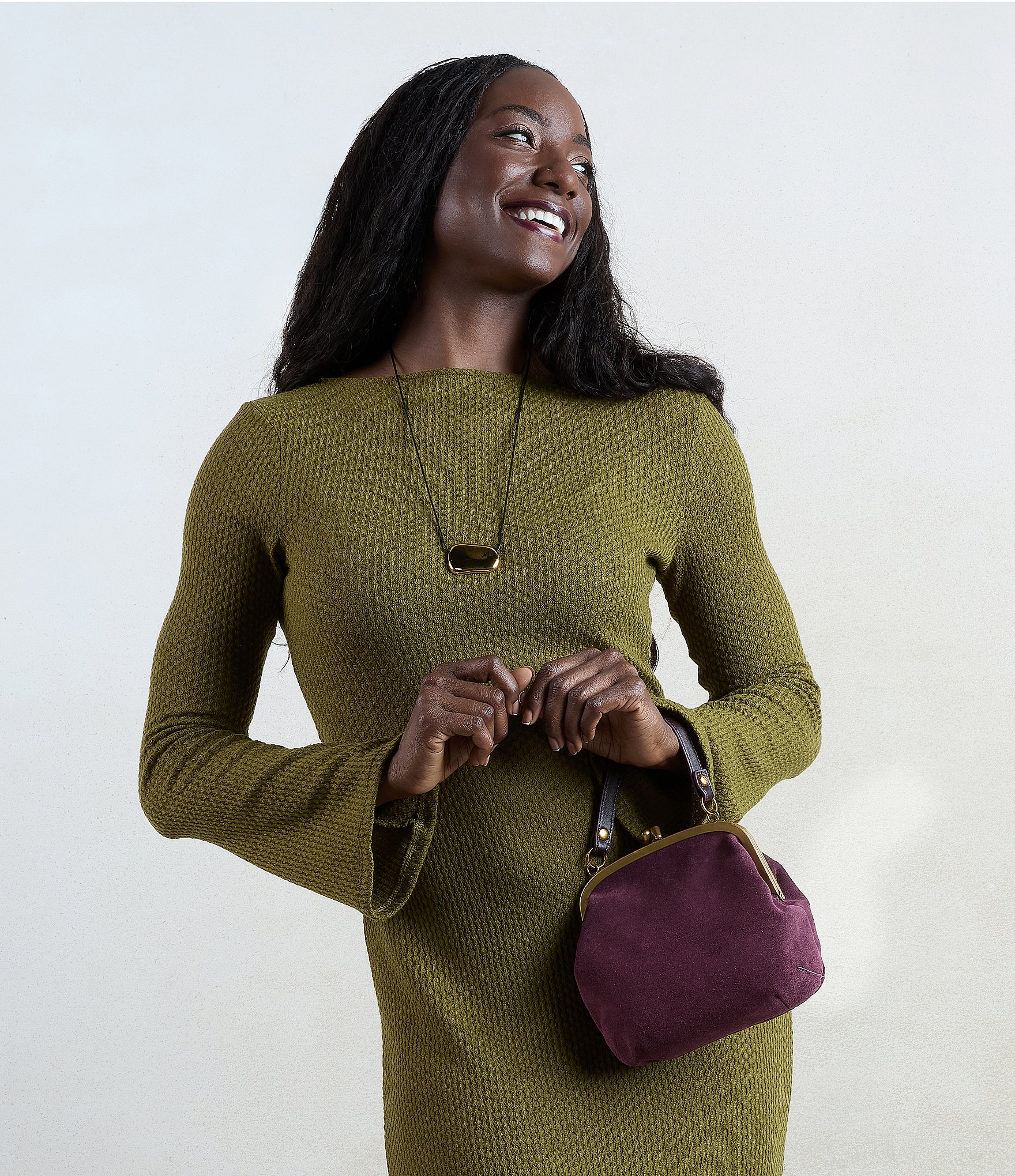 HOBO Alba Suede Frame Crossbody Bag