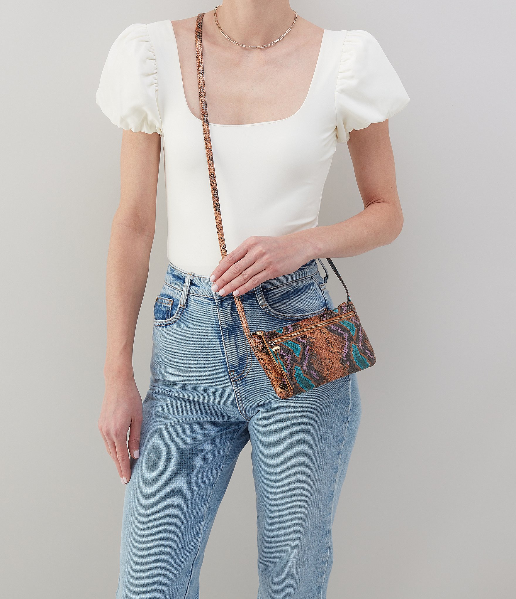 HOBO Cara Vivid Snake Print Crossbody Bag