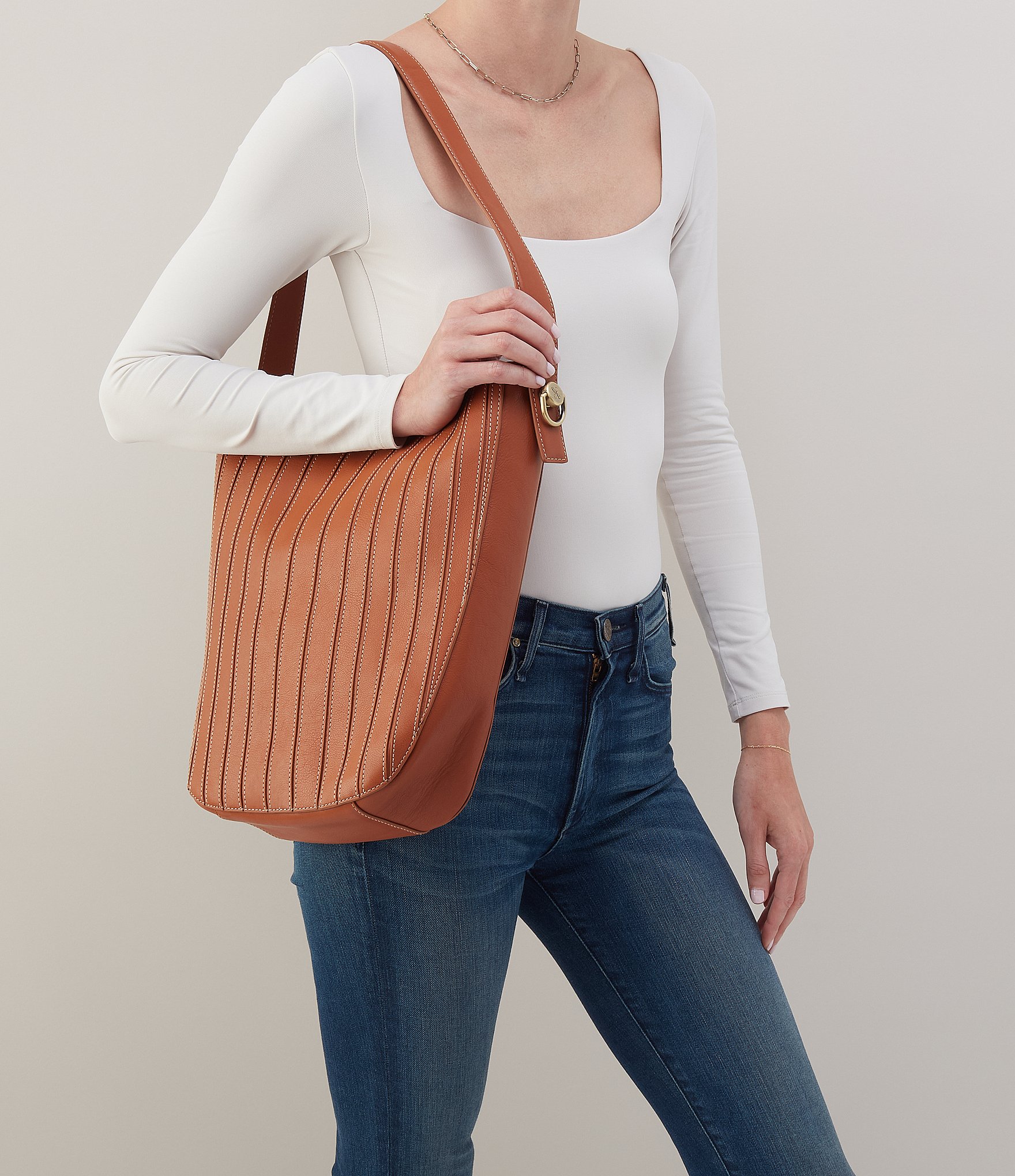 HOBO Catalina Leather Hobo Bucket Bag
