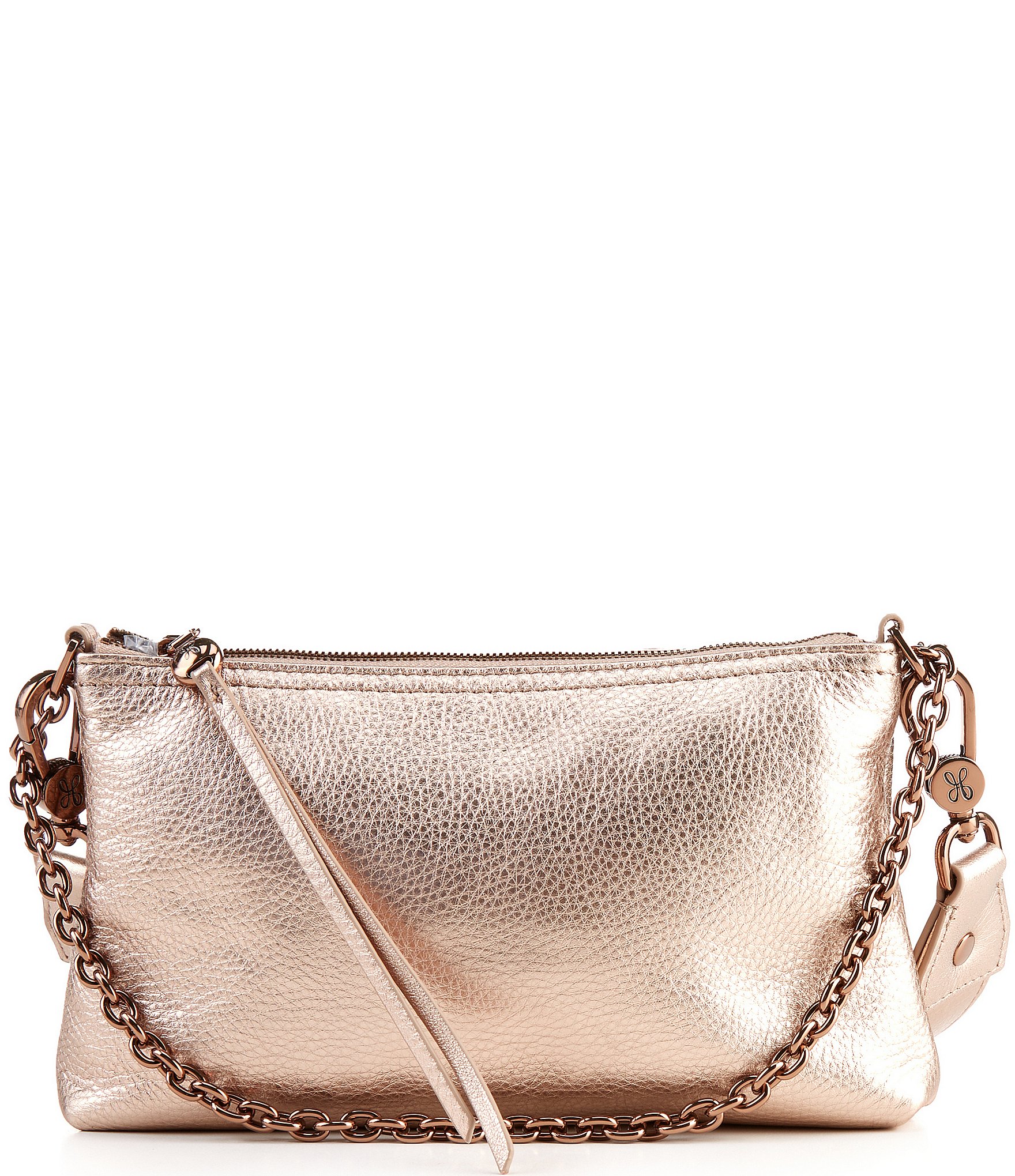 HOBO Darcy Luxe Pink Gold Metallic Crossbody Shoulder Bag