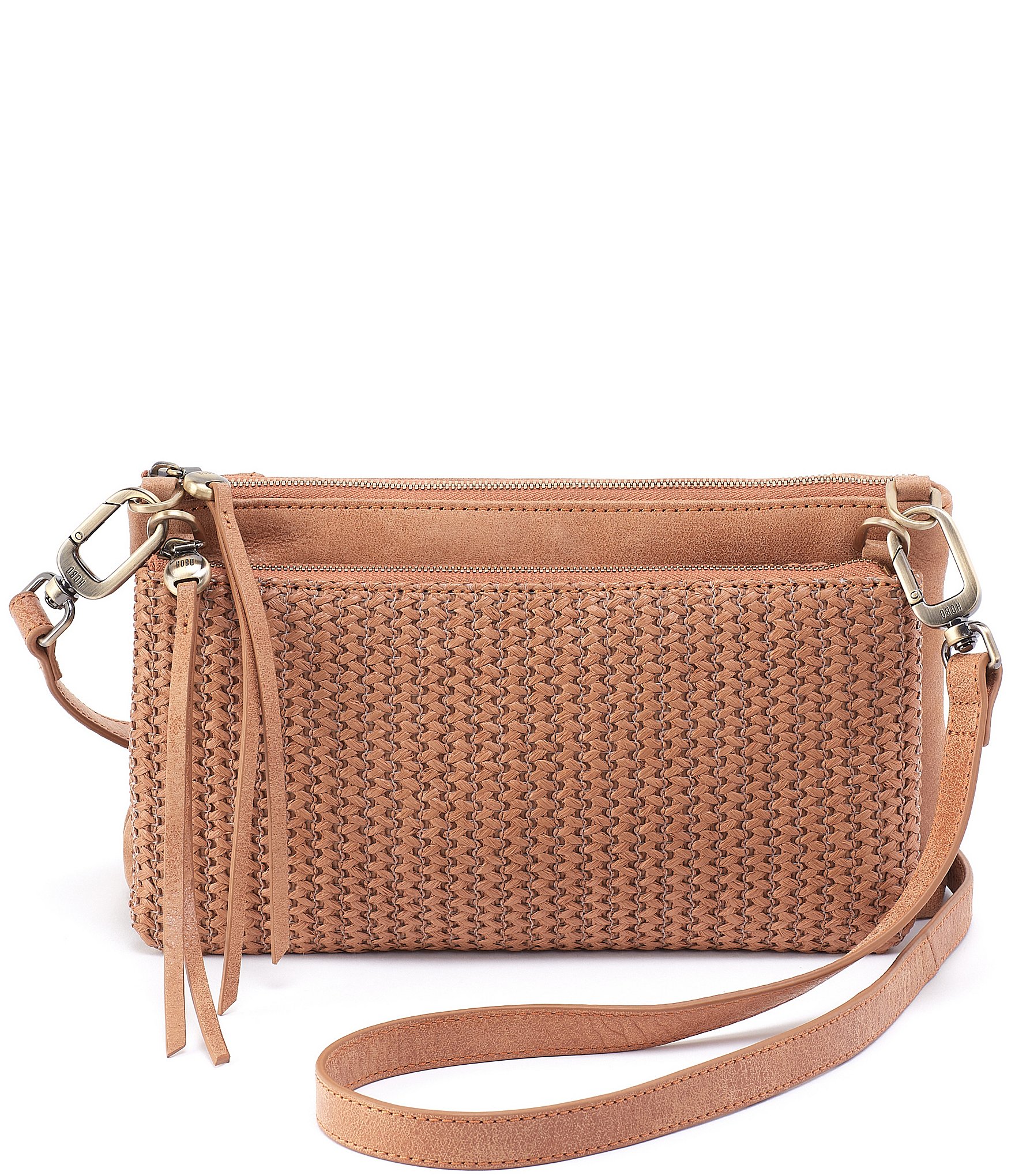 HOBO Double Darcy Woven Leather Crossbody Bag