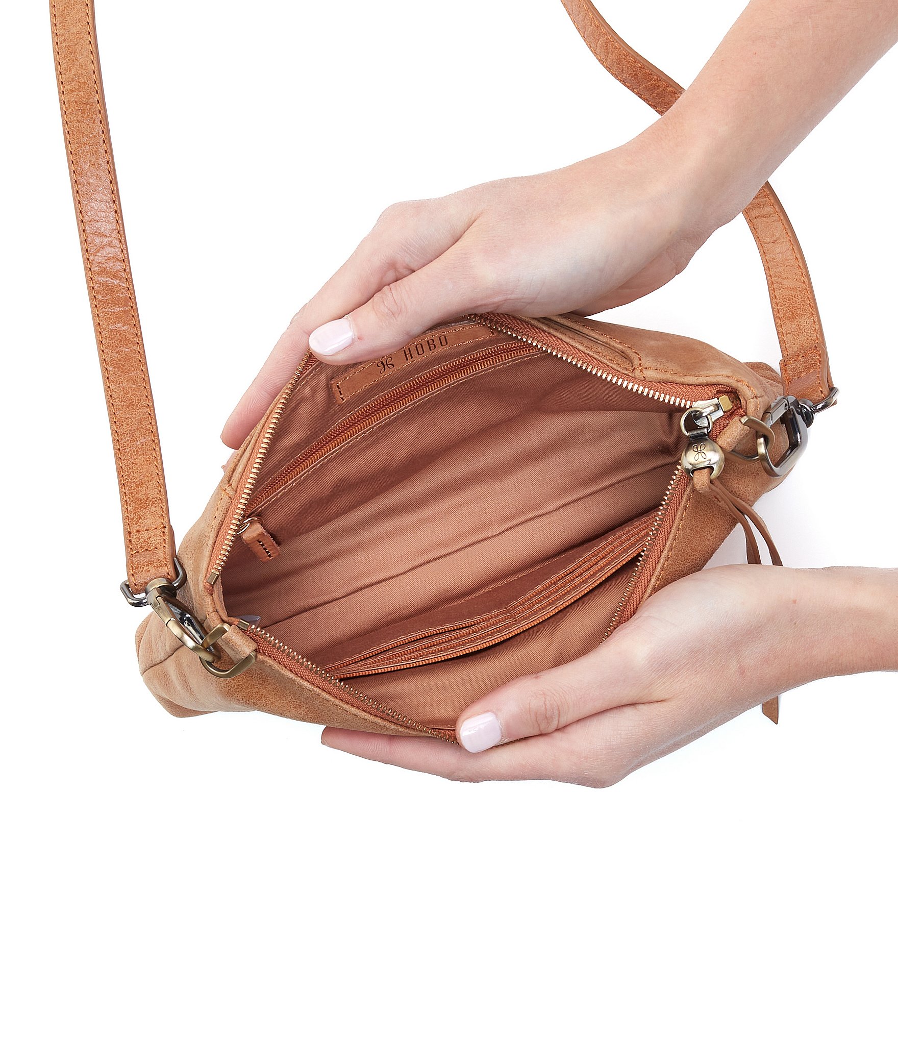 HOBO Double Darcy Woven Leather Crossbody Bag